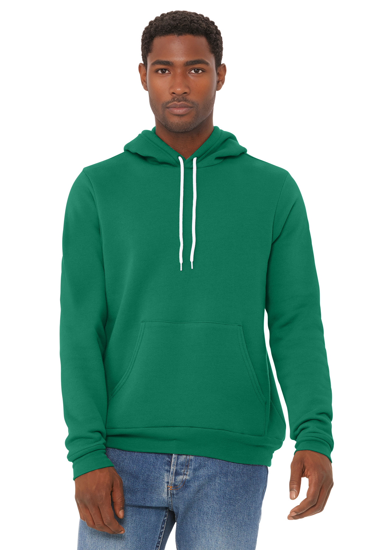 BELLA+CANVAS  ®  Unisex Sponge Fleece Pullover Hoodie. BC3719 - Front Model