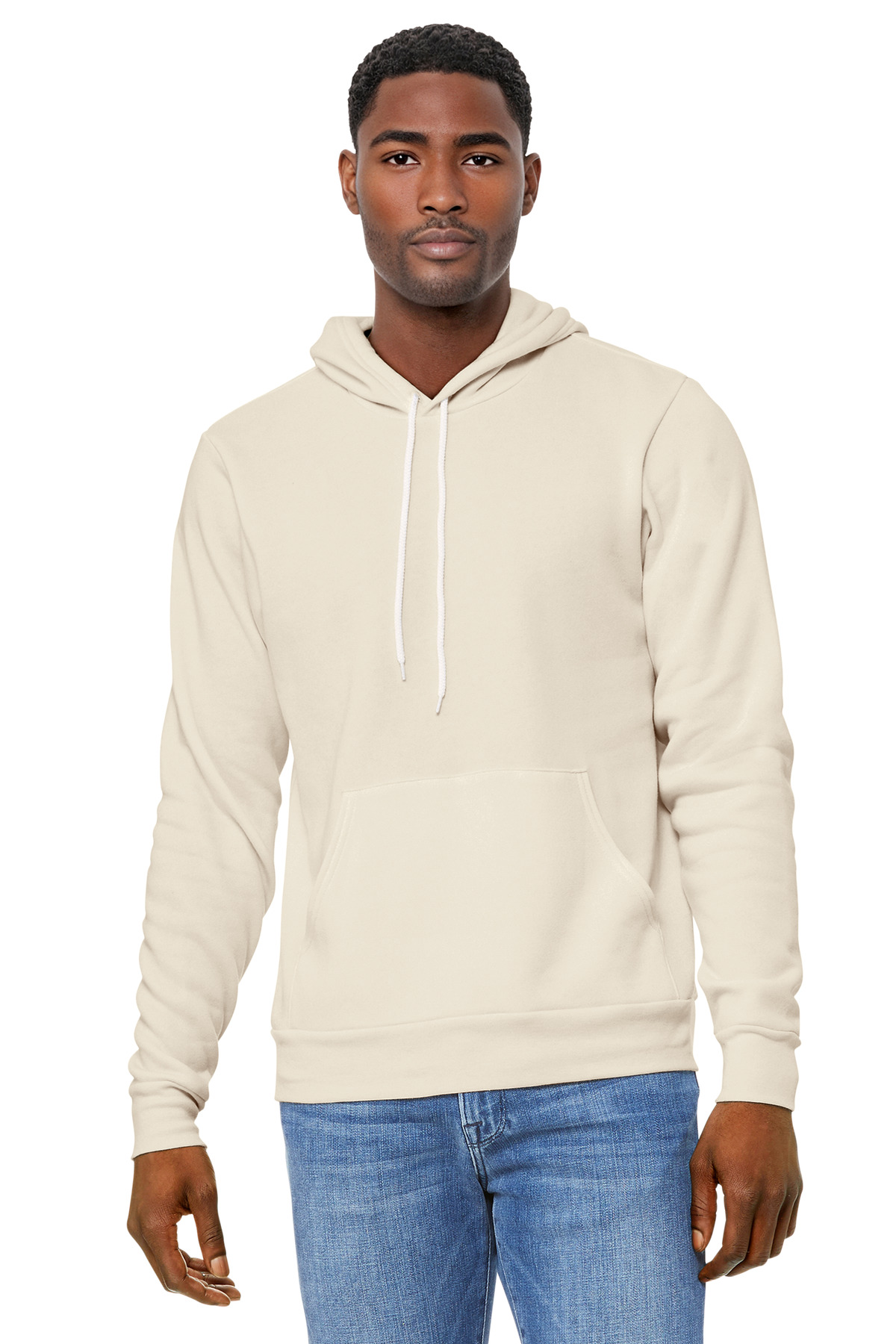 BELLA+CANVAS  ®  Unisex Sponge Fleece Pullover Hoodie. BC3719 - Front Model