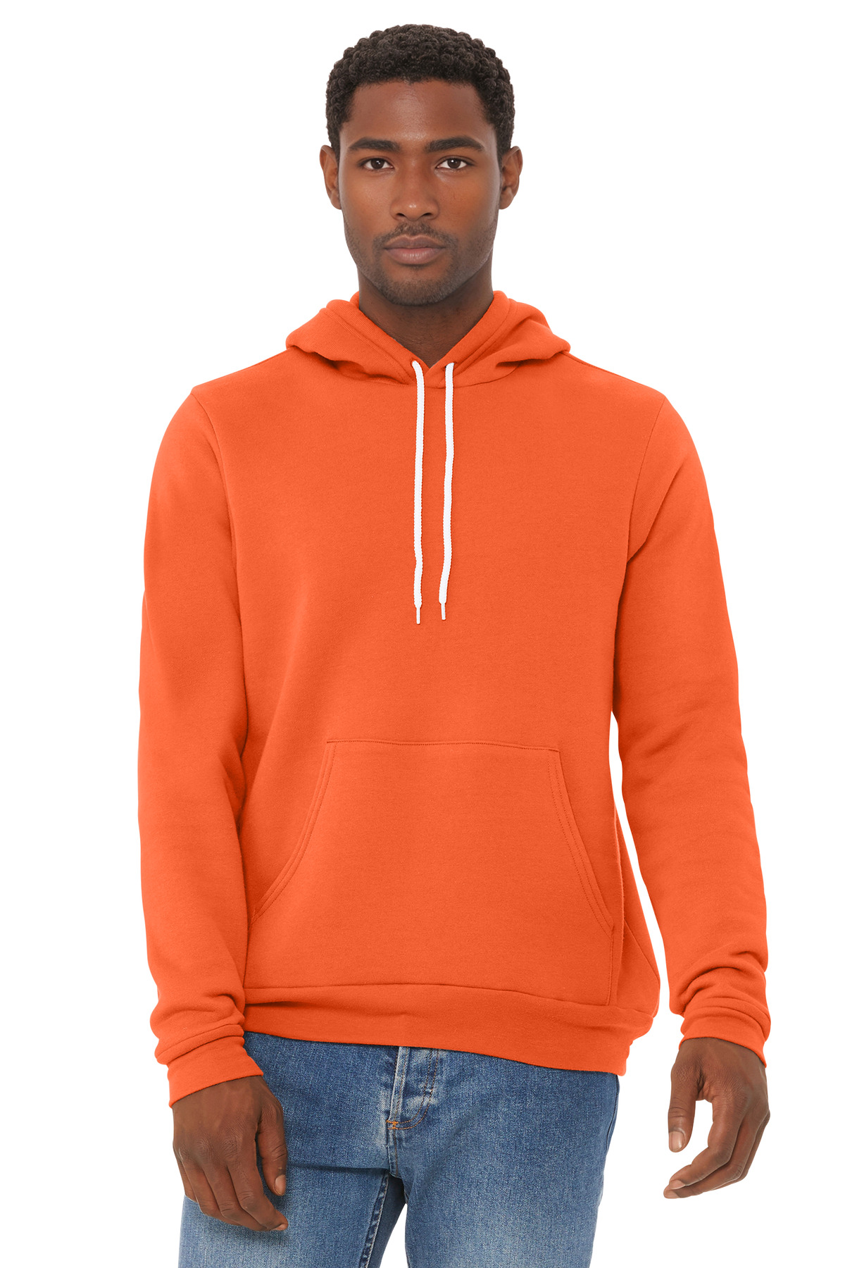BELLA+CANVAS  ®  Unisex Sponge Fleece Pullover Hoodie. BC3719 - Front Model