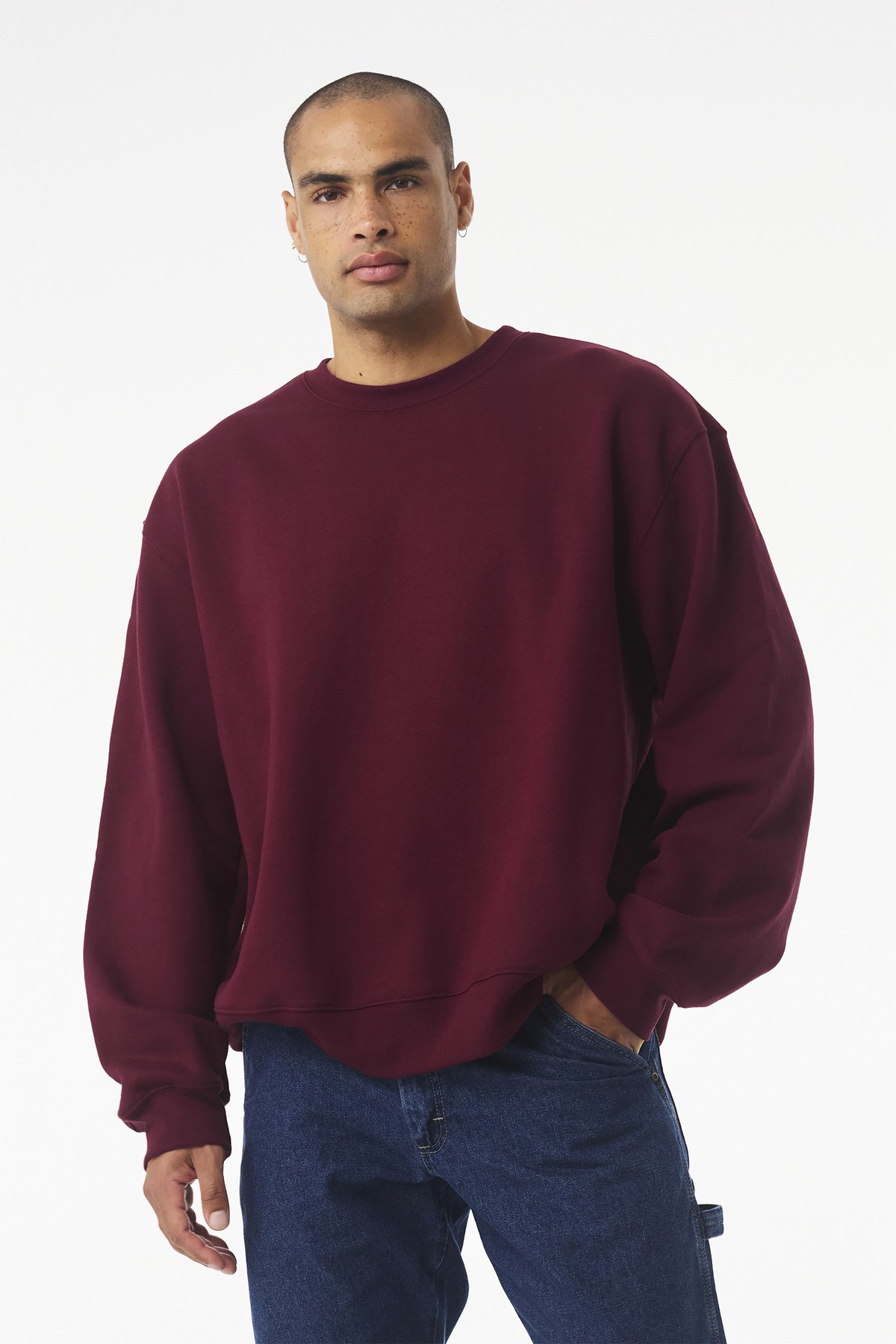 BELLA+CANVAS ®  Unisex 10-Ounce Heavyweight Crewneck Sweatshirt BC4711 - Front Model