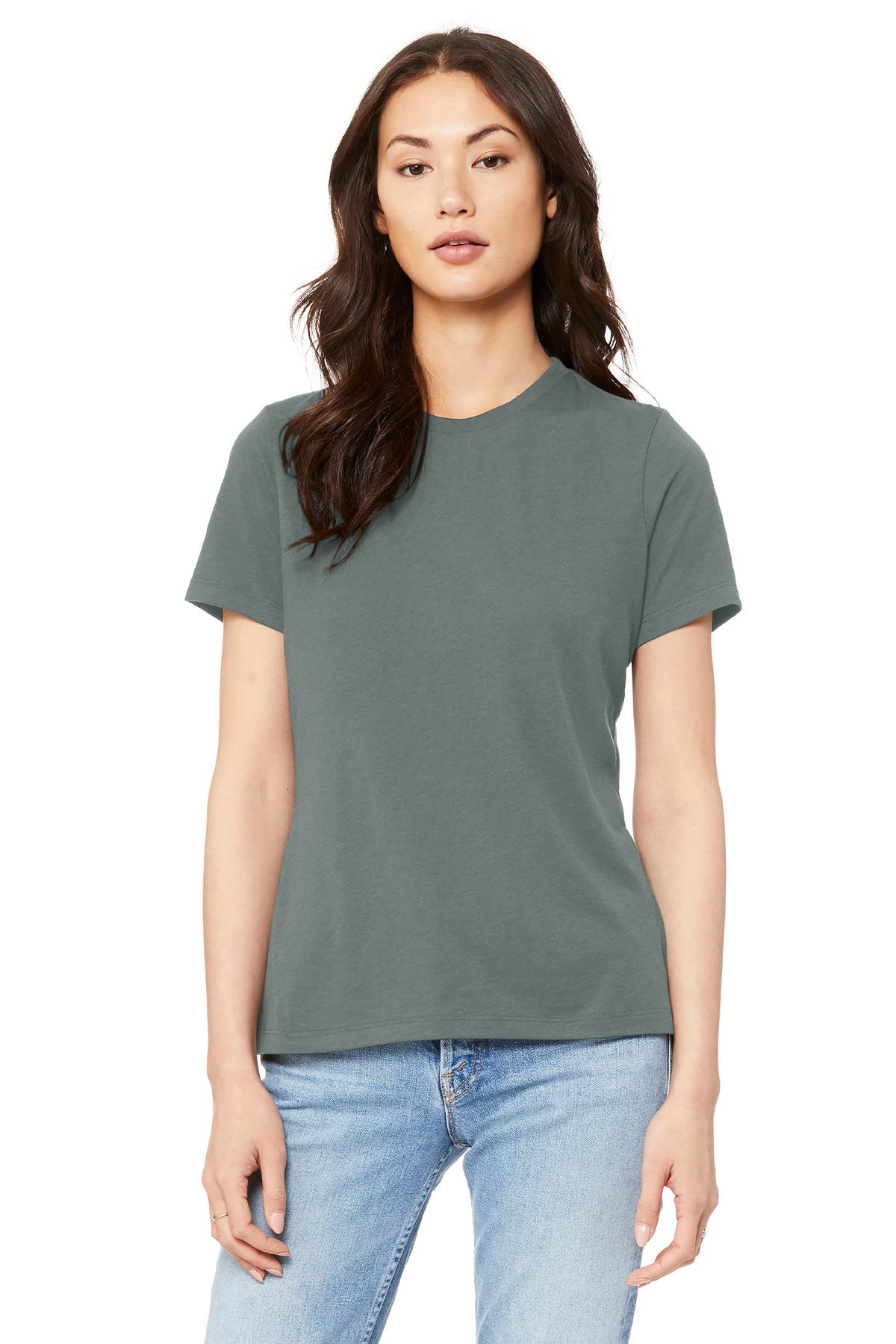BELLA+CANVAS ® Women's Relaxed Jersey Short Sleeve Tee. BC6400 - Blue Storm