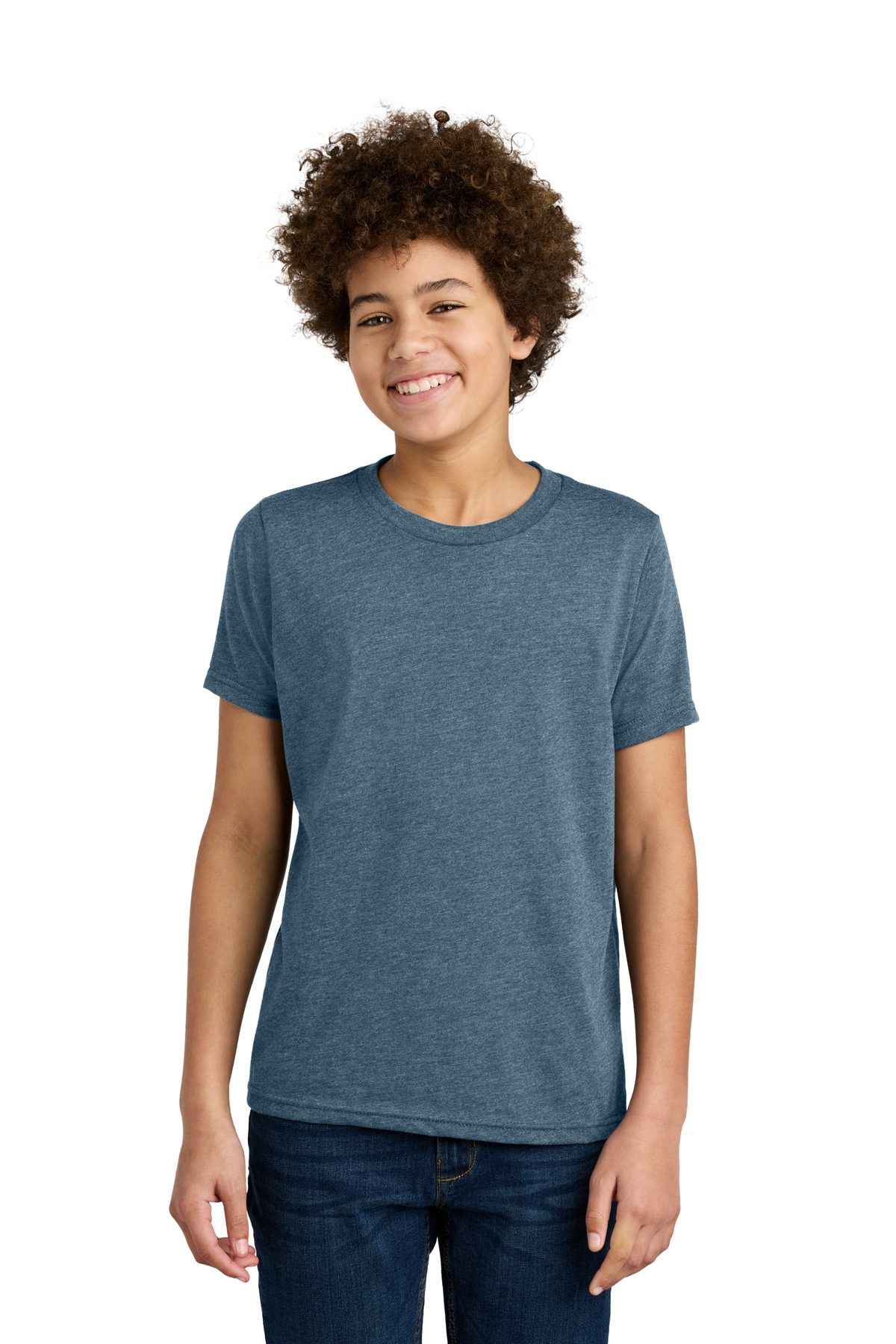 Next Level Apparel ® Youth CVC Tee NL3312 - Heather Slate Blue