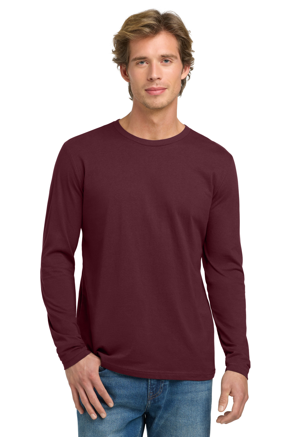 Next Level Apparel ® Cotton Long Sleeve Tee. NL3601 - Maroon