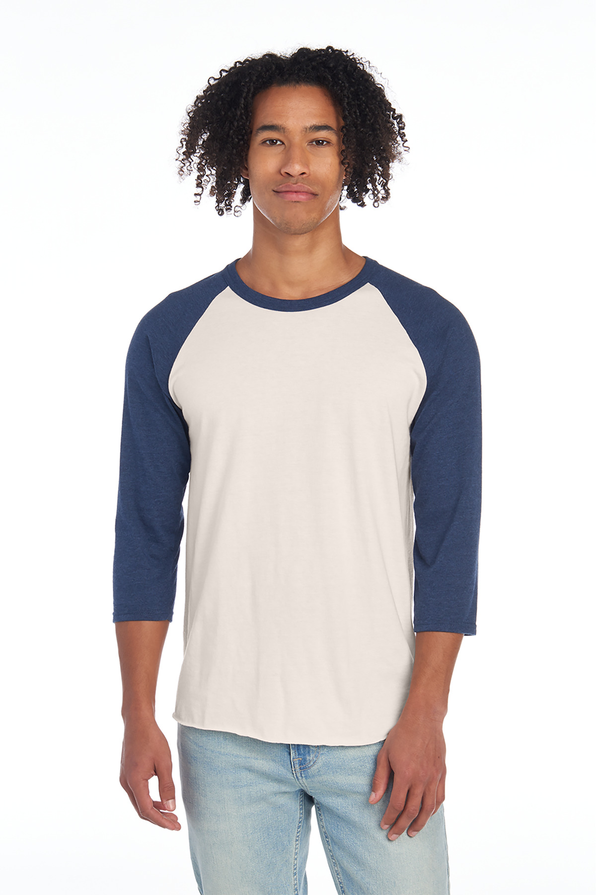 Jerzees Unisex Premium Blend Combed Ring Spun 3/4-Sleeve Raglan 560R