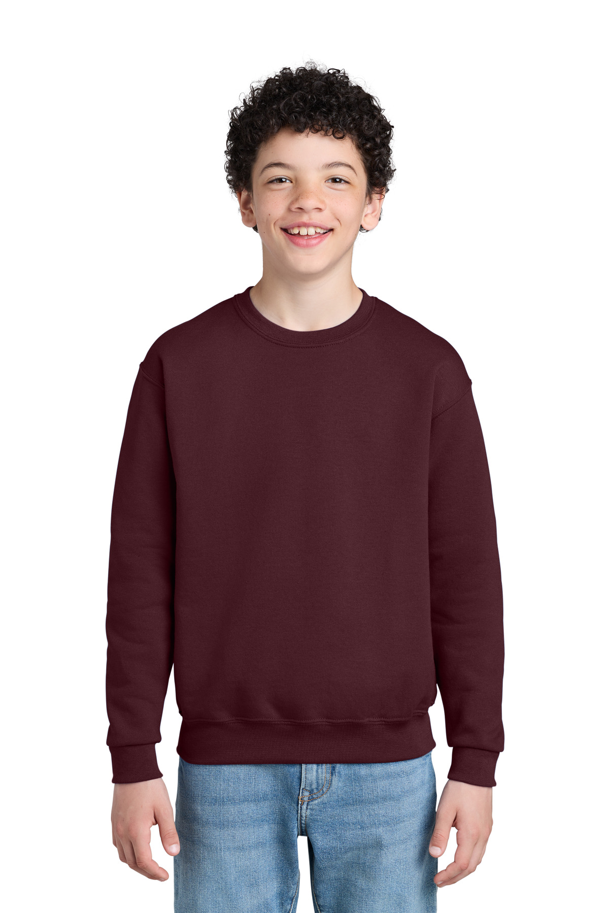 Jerzees ®  - Youth NuBlend ®  Crewneck Sweatshirt.  562B - Front Model