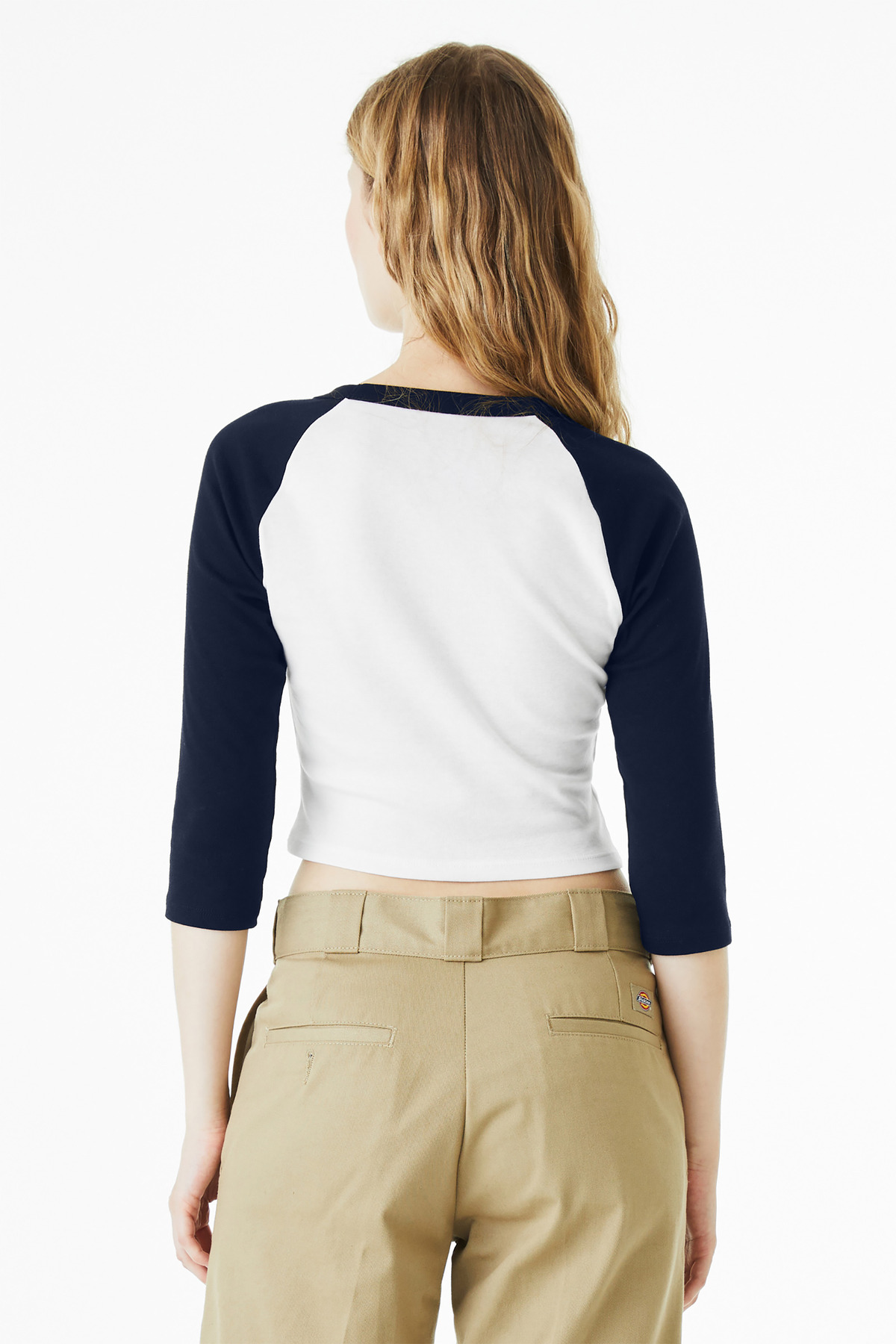 BELLA+CANVAS Women's Micro Rib 3/4 Raglan Baby Tee BC1200