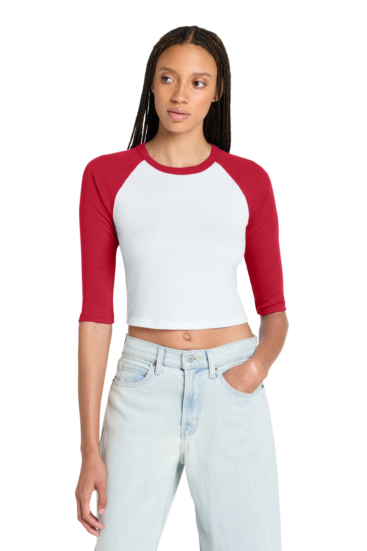 BELLA+CANVAS ® Women's Micro Rib 3/4 Raglan Baby Tee BC1200 - Image 5