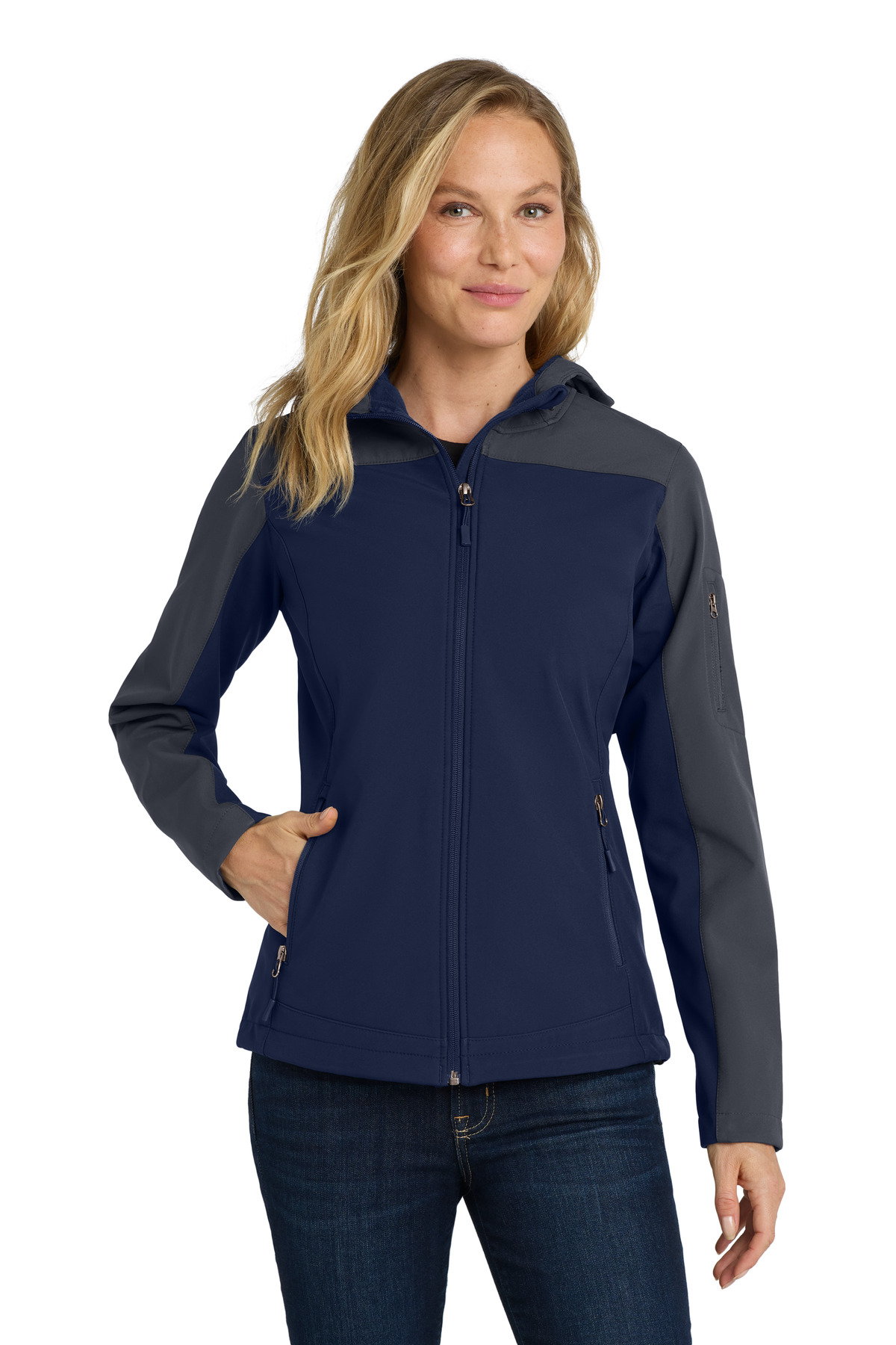 Port Authority Women's Hooded Core Soft Shell Jacket. L335