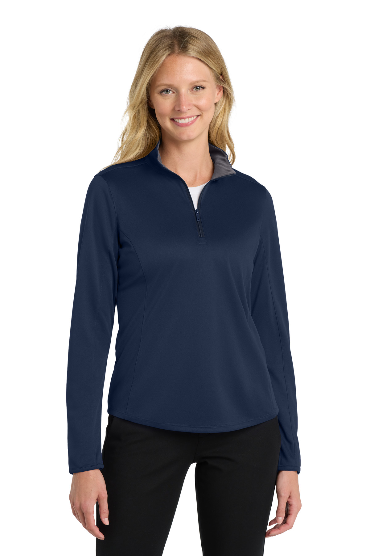 Port Authority ® Women's Silk Touch ™ Performance 1/4-Zip LK584 - Image 2