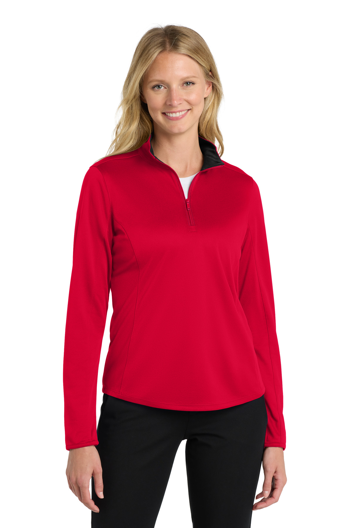 Port Authority ® Women's Silk Touch ™ Performance 1/4-Zip LK584 - Image 3