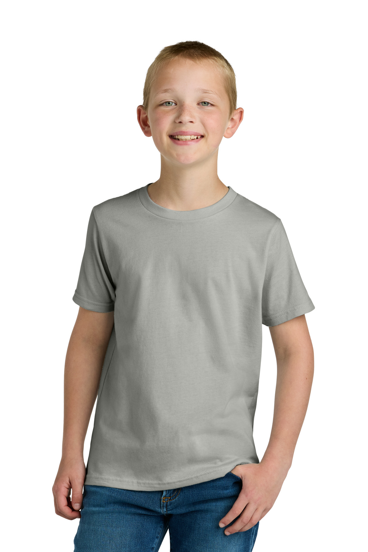 Next Level Apparel ® Youth Cotton Tee NL3310 - Light Gray