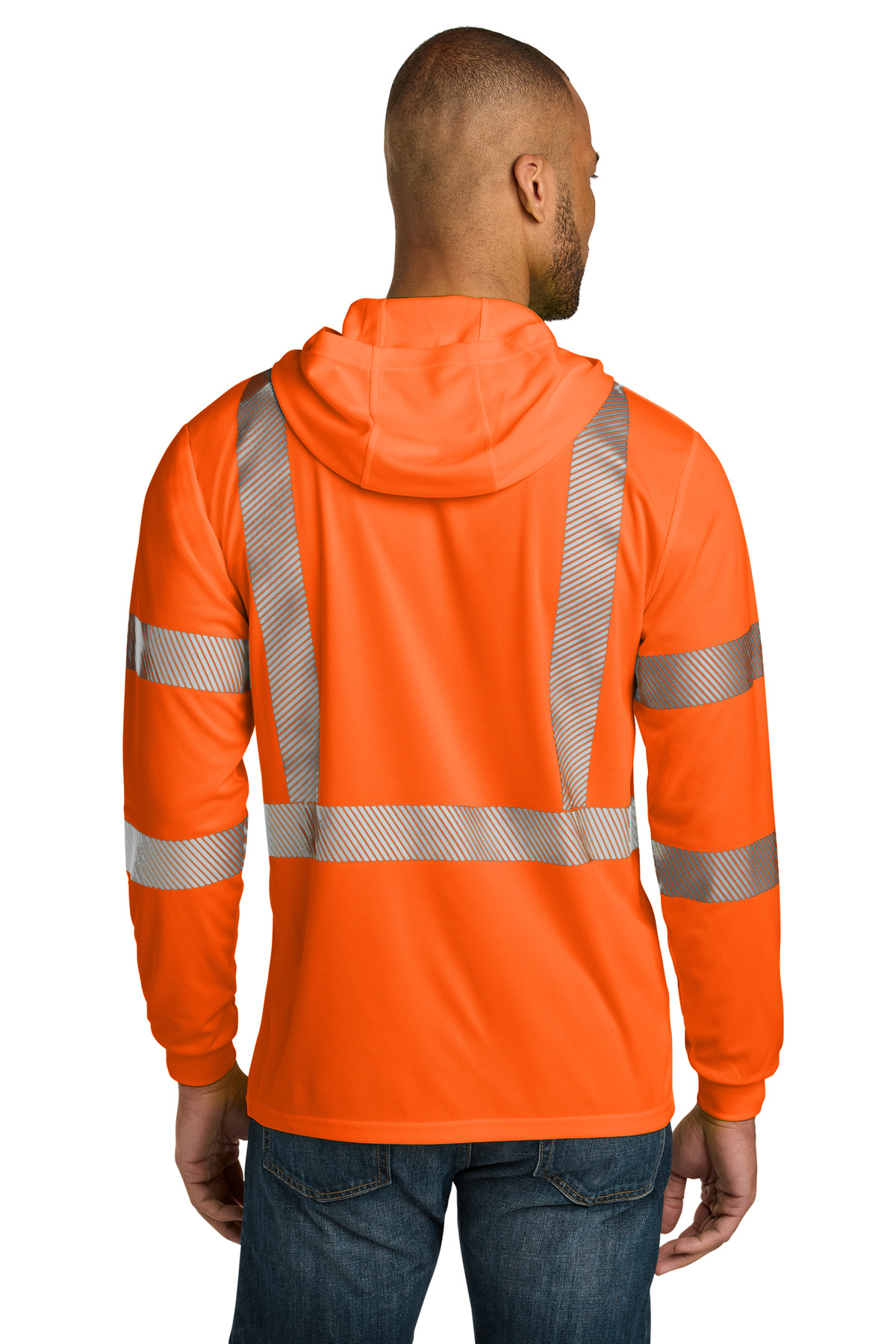 CornerStone ANSI 107 Class 3 Long Sleeve Segmented Tape Hooded Tee CS208