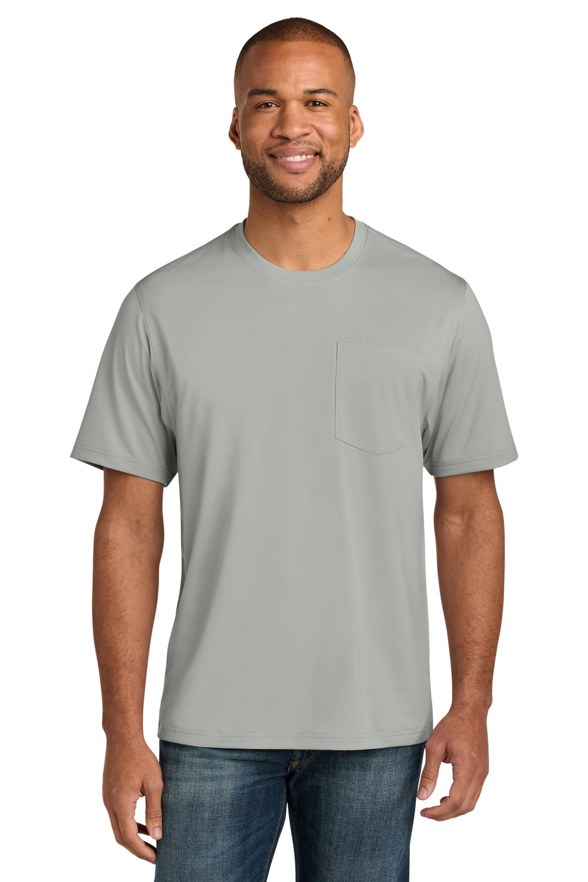 CornerStone ® Workwear Pro Short Sleeve Pocket Tee CS440P - Light Grey