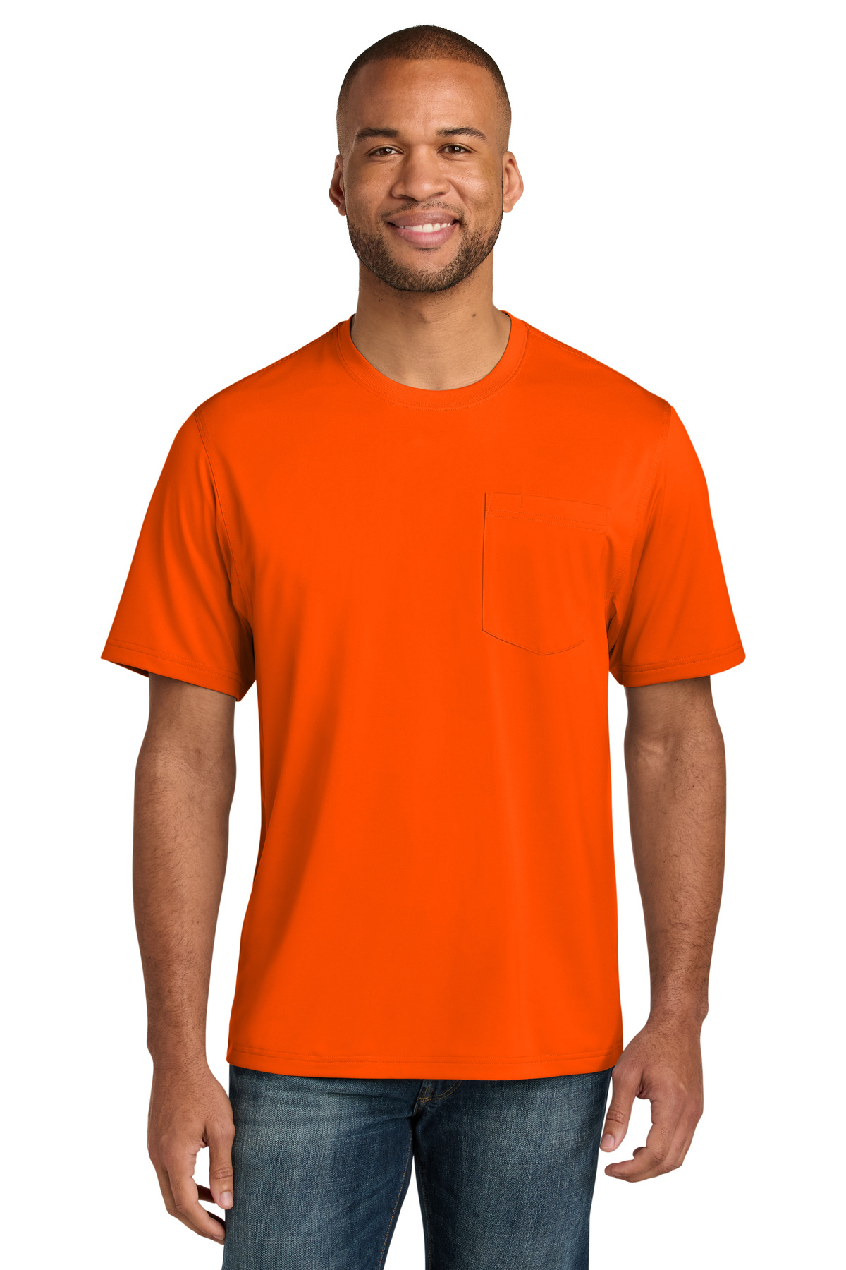 CornerStone ® Workwear Pro Short Sleeve Pocket Tee CS440P - Safety Orange