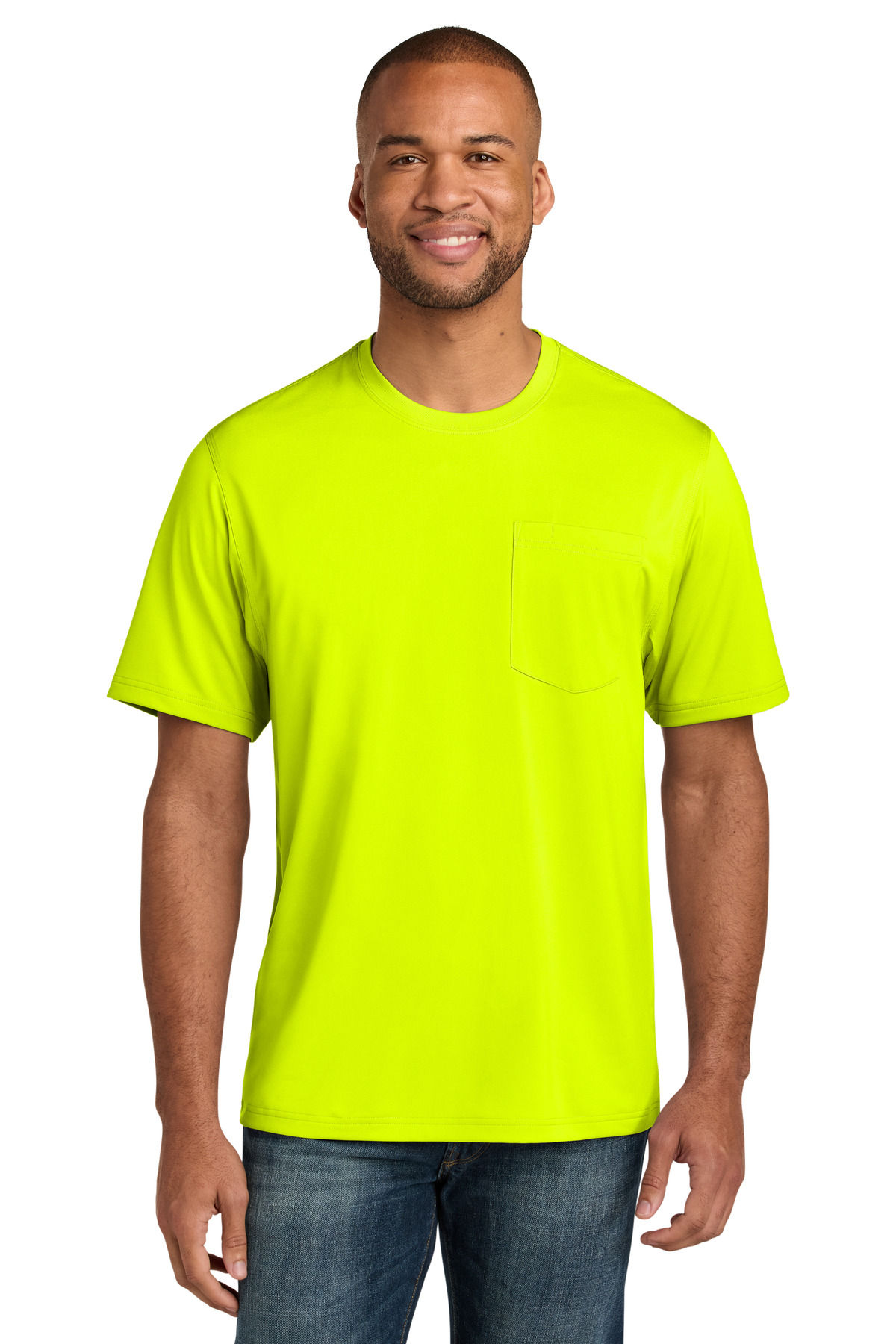CornerStone ® Workwear Pro Short Sleeve Pocket Tee CS440P - Safety Yellow