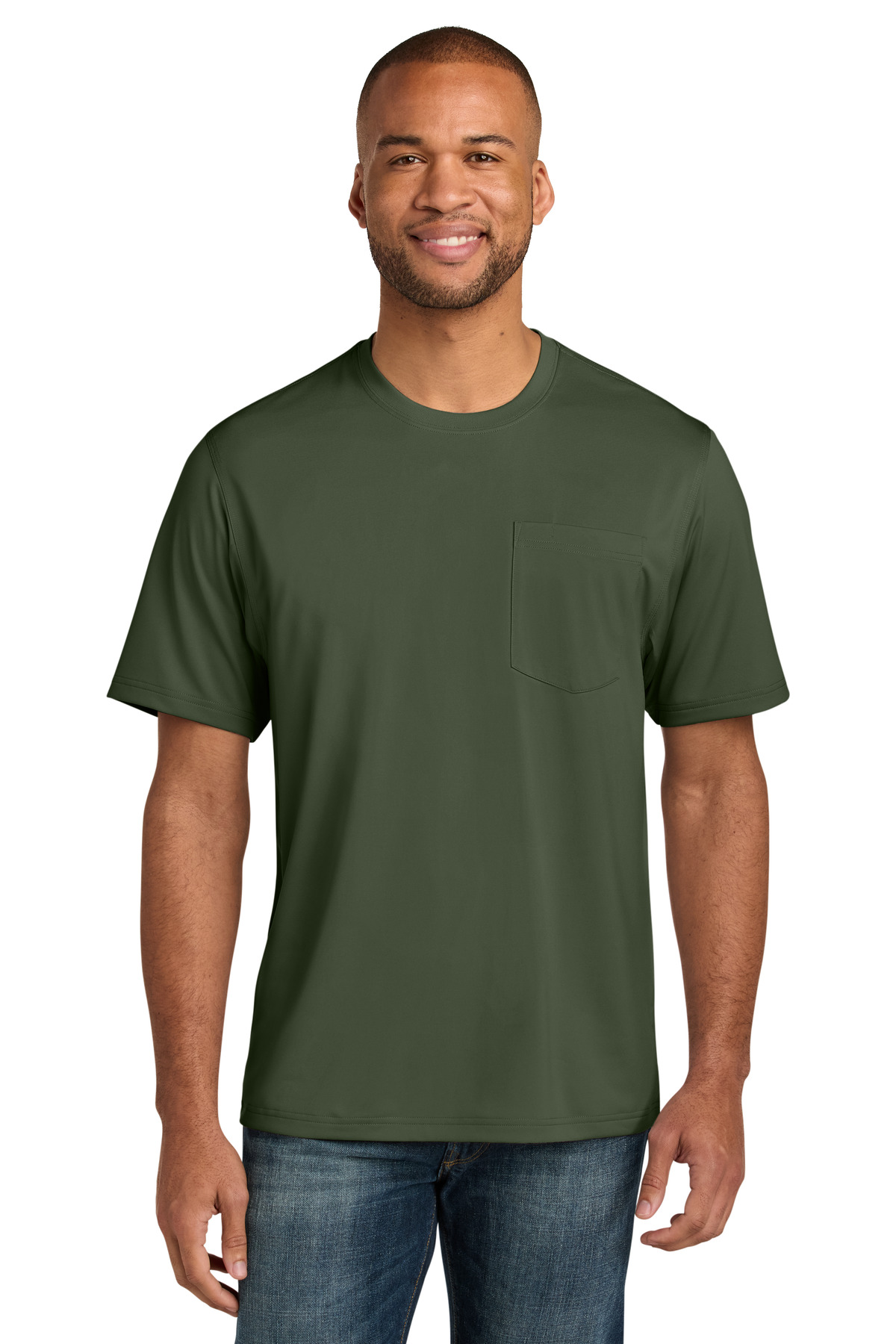 CornerStone ® Workwear Pro Short Sleeve Pocket Tee CS440P - Tactical Green