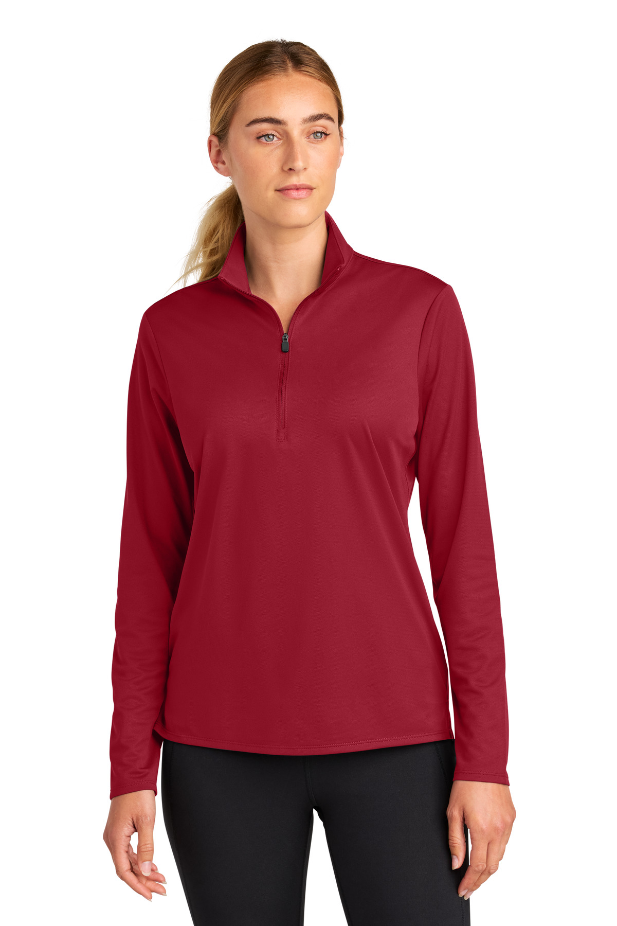 Women's Micropique Sport-Wick 1/4-Zip - Deep Red