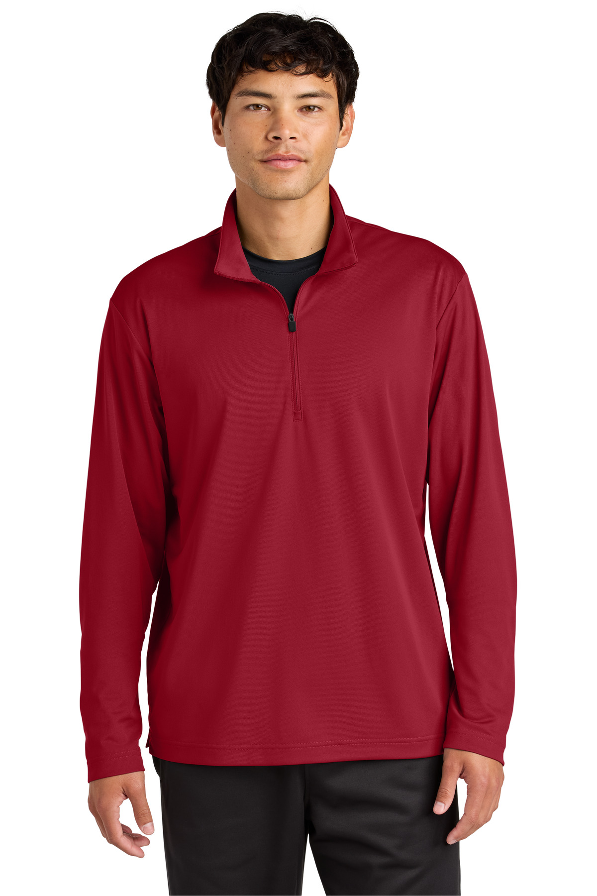 Sport-Tek Sport-Tek Micropique Sport-Wick 1/4-Zip ST672 in Deep Red