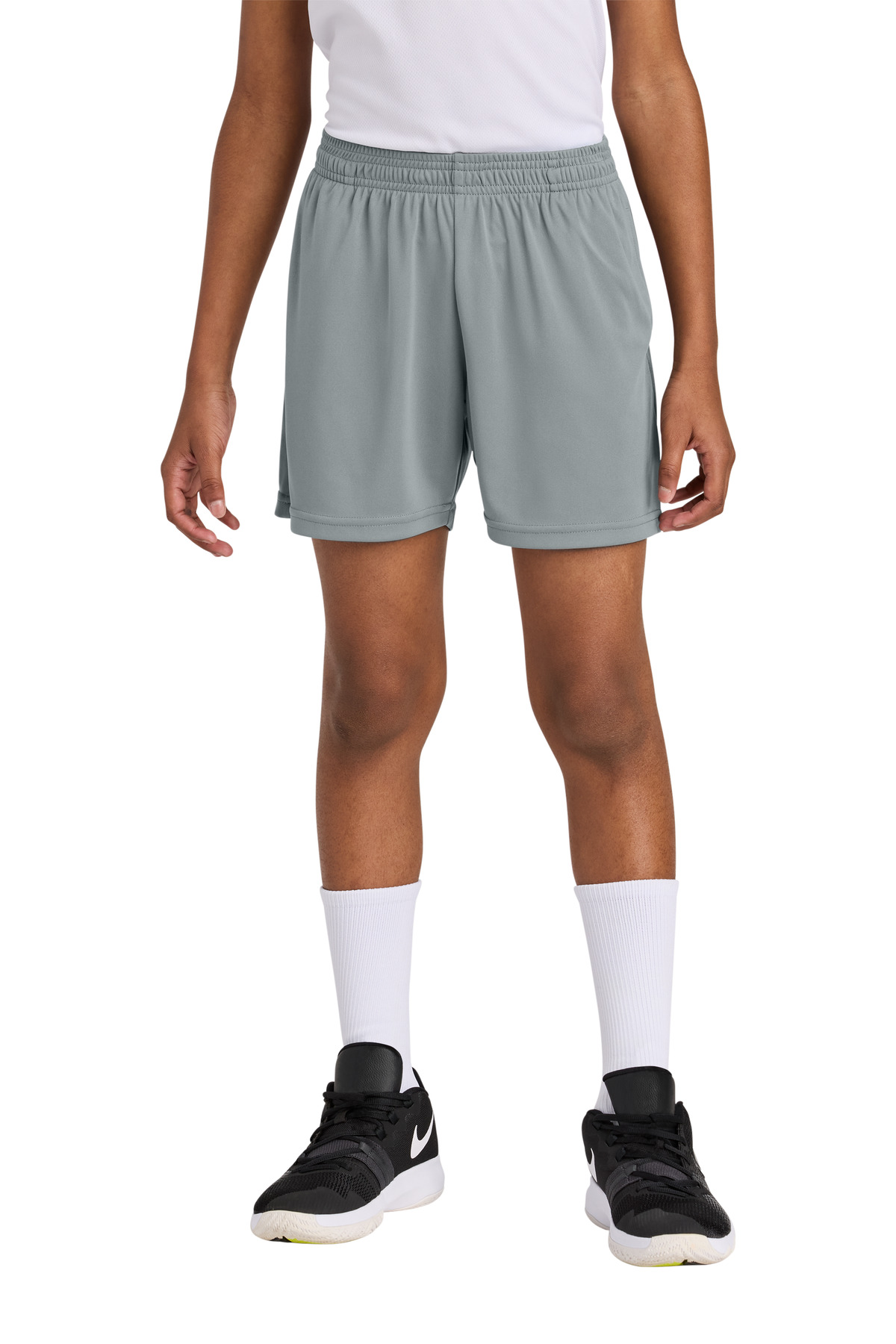 Youth PosiCharge Competitor 5" Pocketed Short - Silver