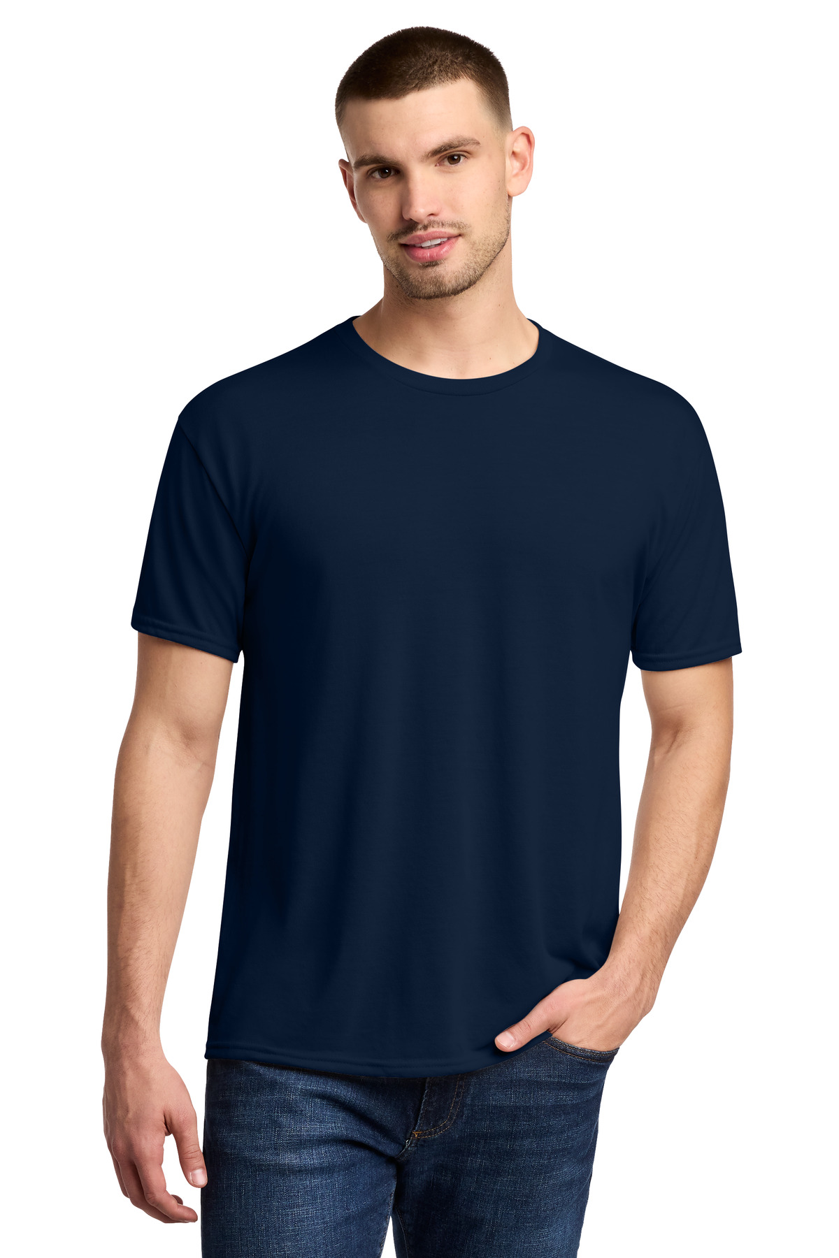 Jerzees Jerzees Dri-Power 100% Polyester T-Shirt. 21M in J. Navy