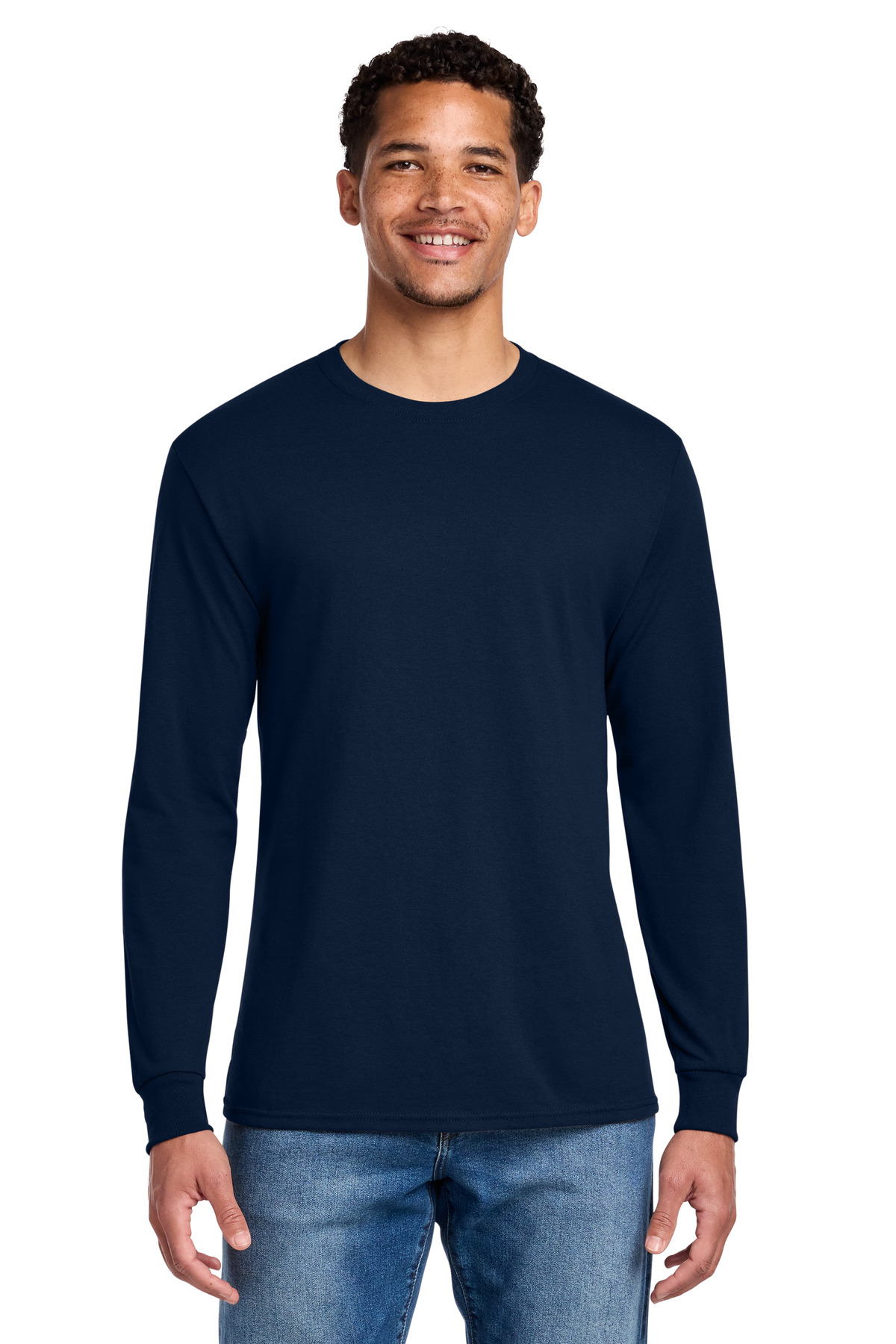 Jerzees Jerzees - Dri-Power 50/50 Cotton/Poly Long Sleeve T-Shirt. 29LS in J. Navy
