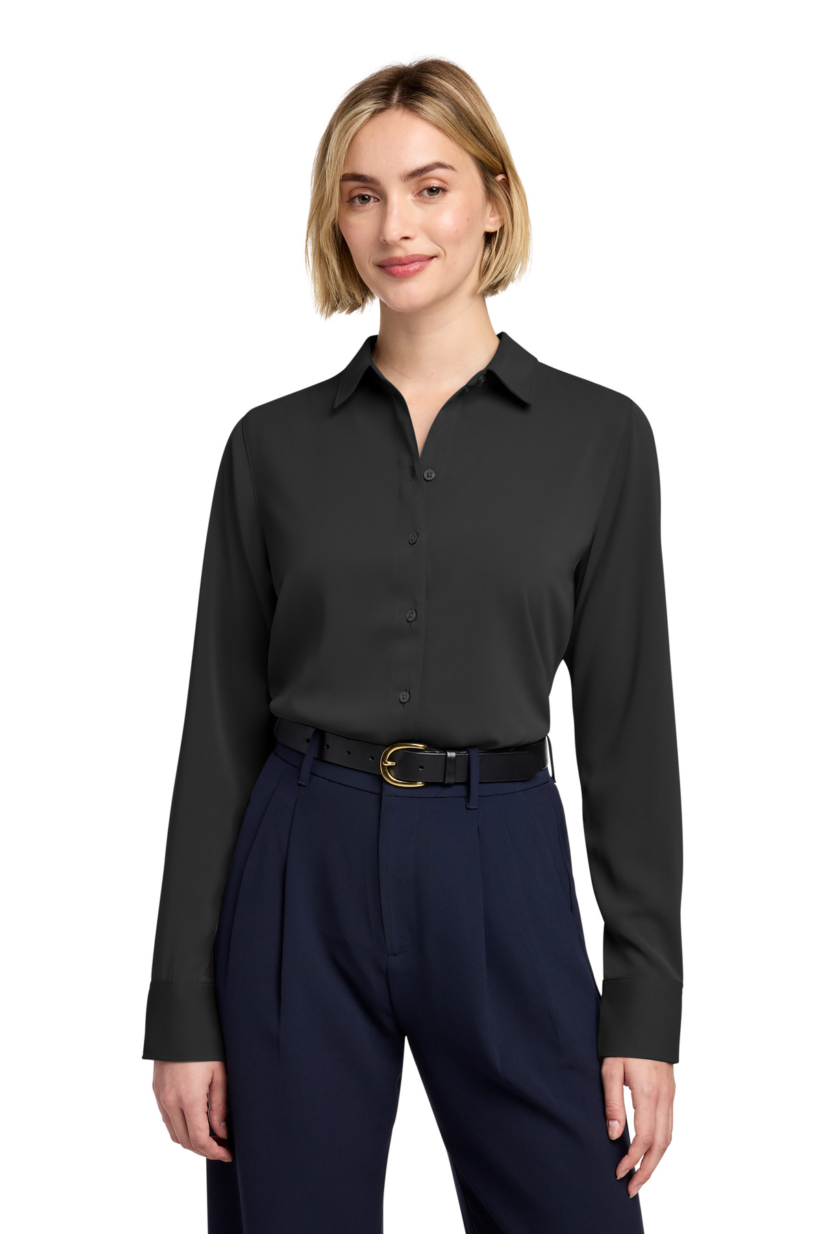 Brooks Brothers ┬«  Women's Full-Button Satin Blouse BB18007