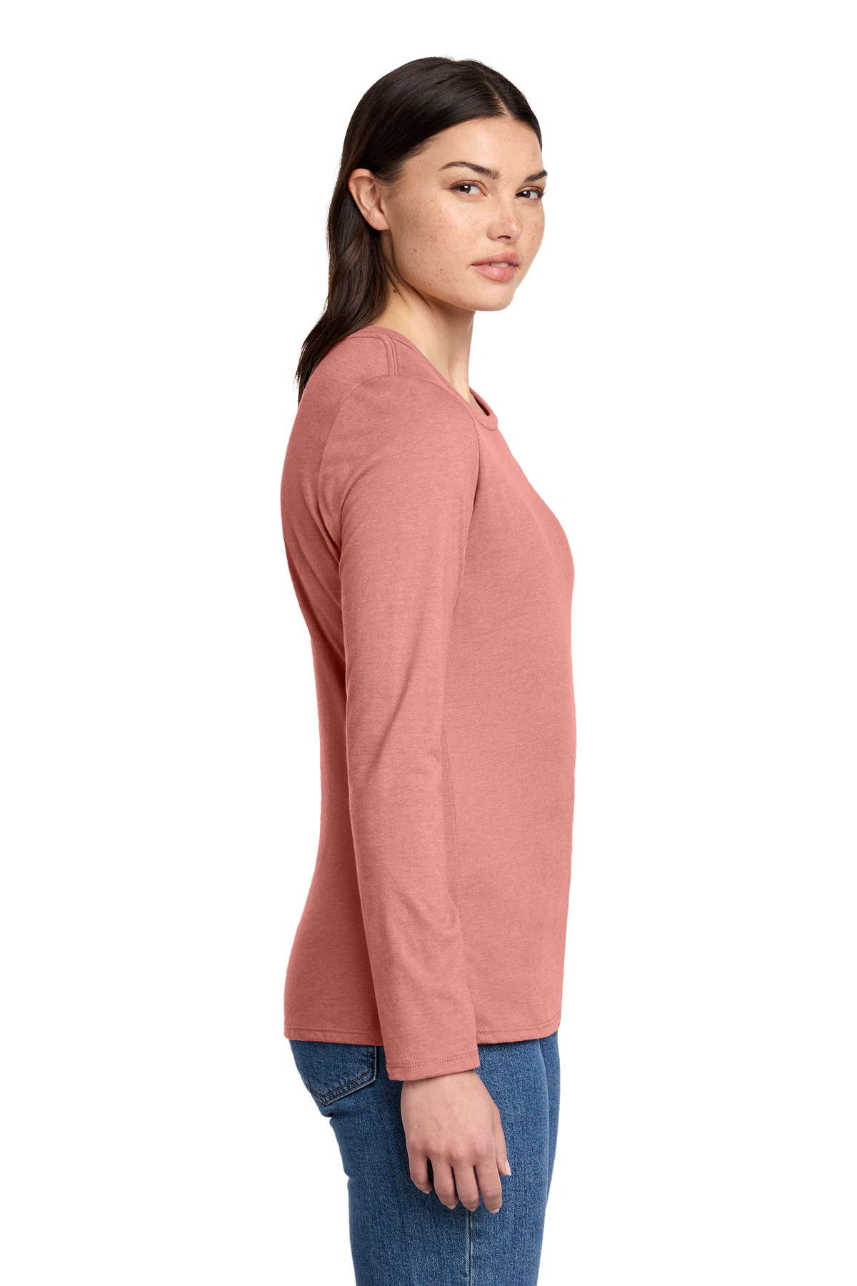 District Women's Perfect Blend CVC Long Sleeve Tee DT110