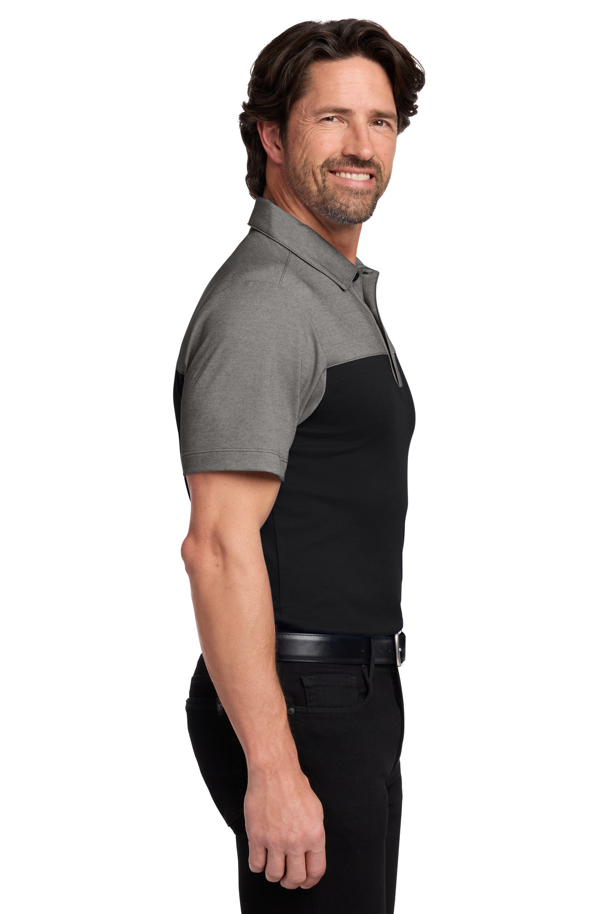 Port Authority Fine Pique Blend Blocked Polo K831