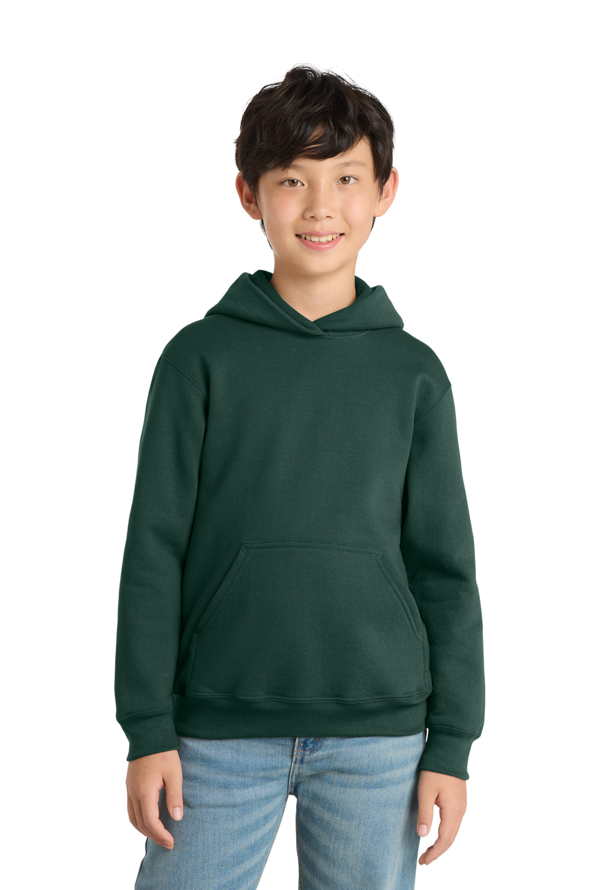 Youth Core Fleece Pullover Hooded Sweatshirt - Dark Green