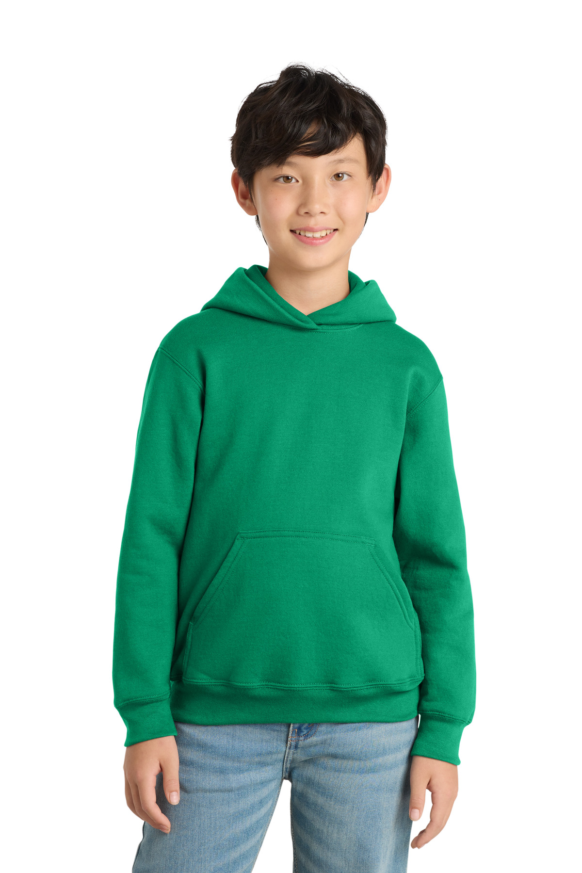 Port & Co Port & Co Youth Core Fleece Pullover Hooded Sweatshirt PC78YH in Kelly