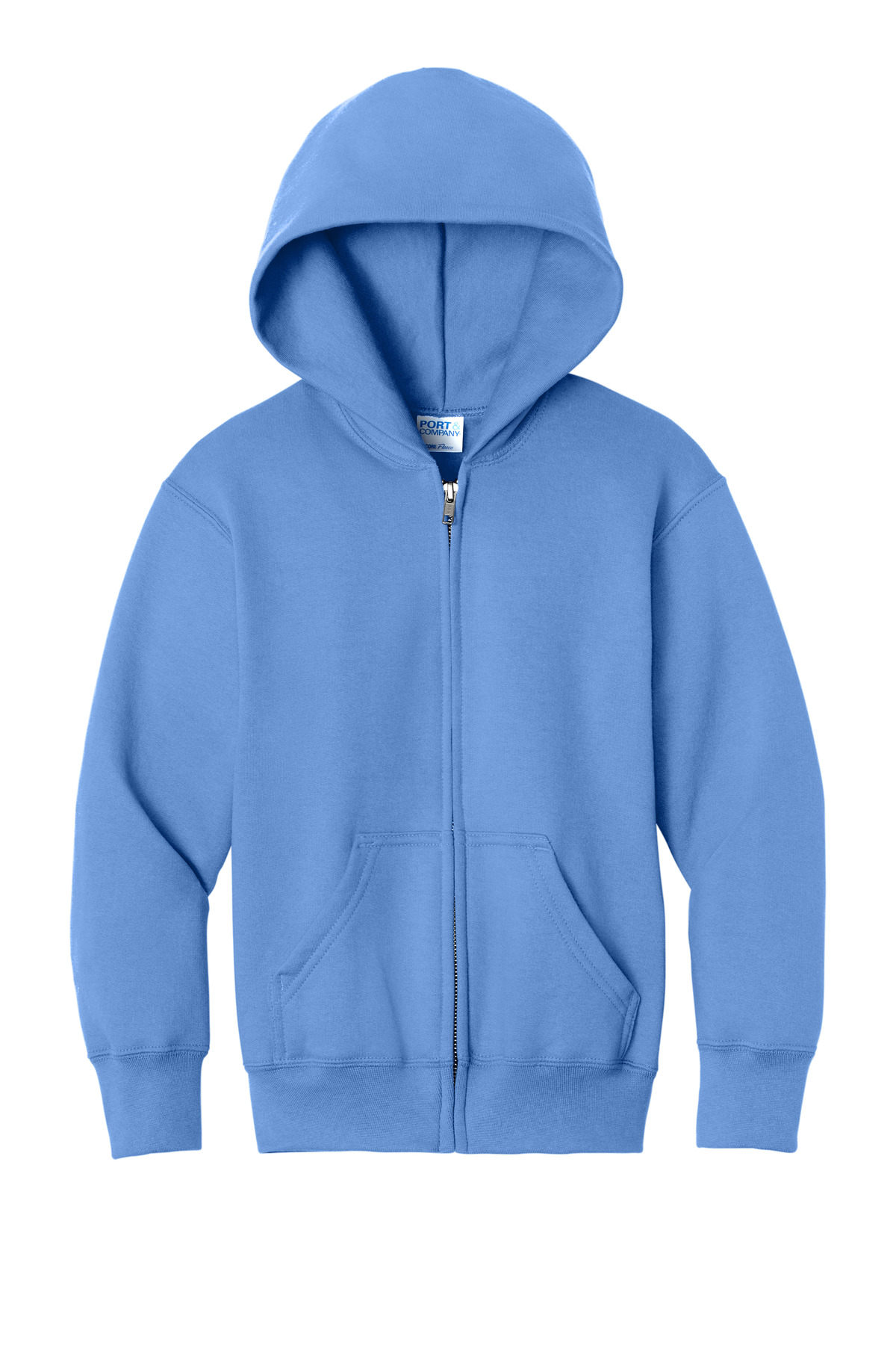 Port & Co Youth Core Fleece Full-Zip Hooded Sweatshirt PC78YZH
