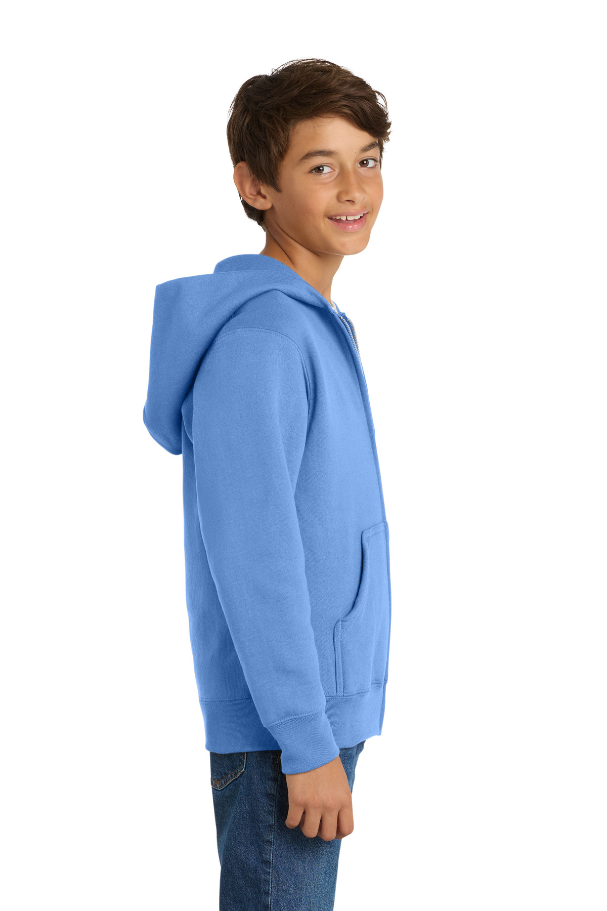 Port & Co Youth Core Fleece Full-Zip Hooded Sweatshirt PC78YZH