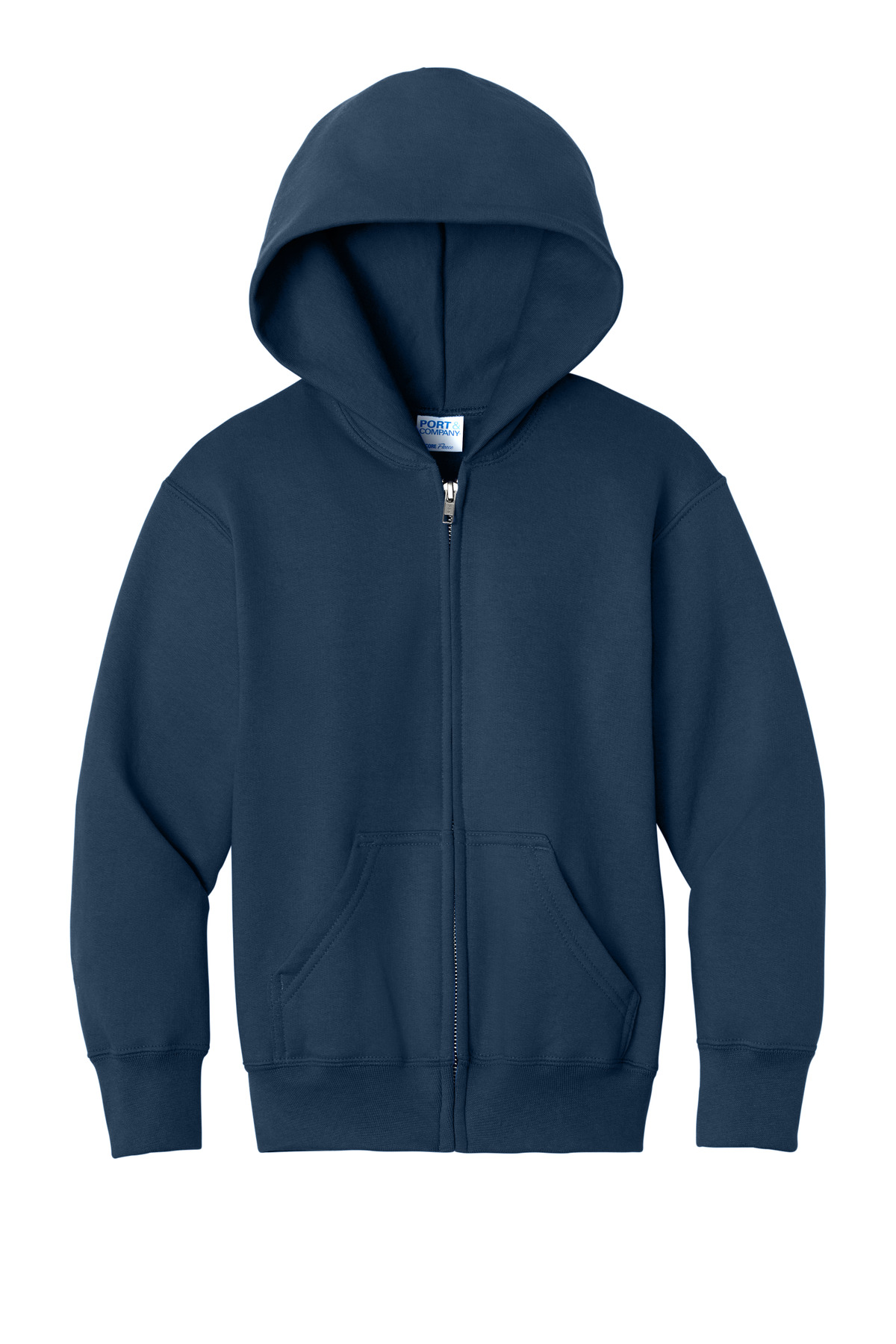 Port & Co Youth Core Fleece Full-Zip Hooded Sweatshirt PC78YZH