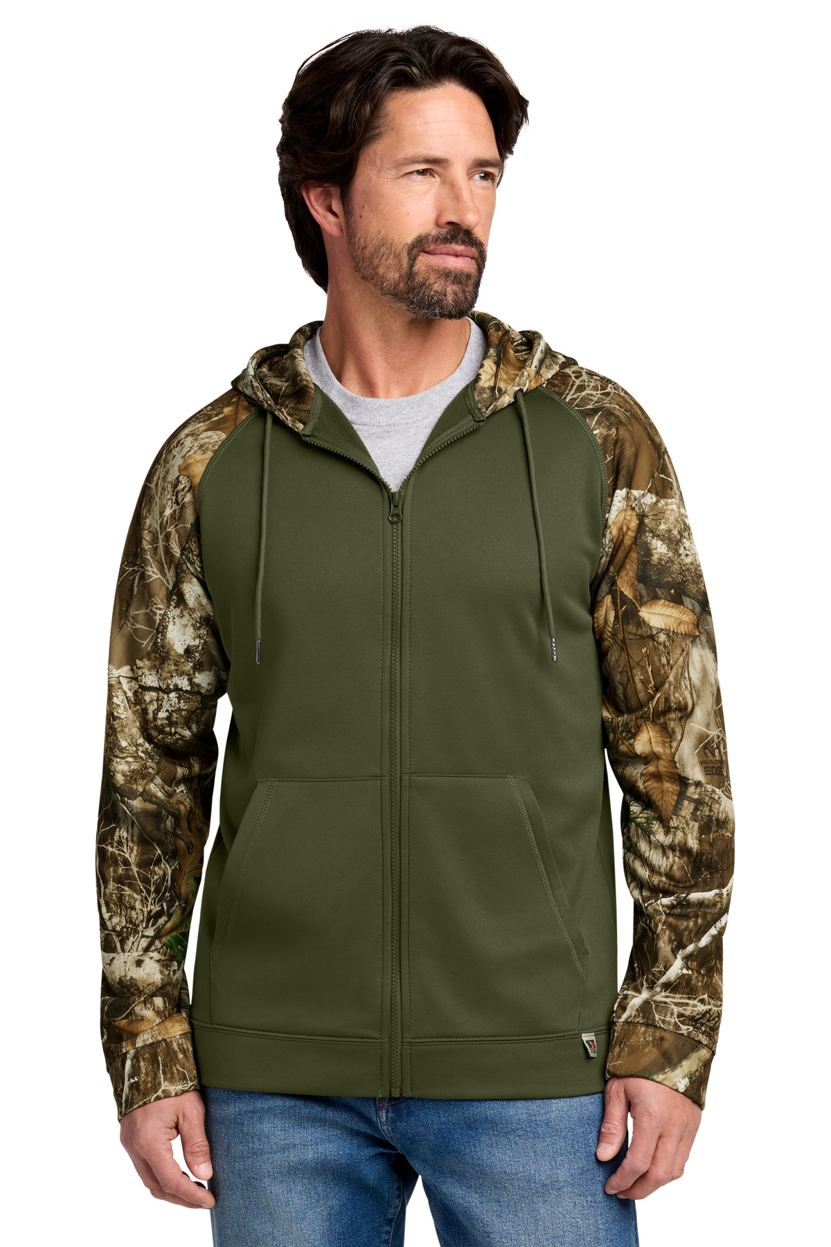 Russell Outdoors Realtree Performance Colorblock Full-Zip Hoodie RU452