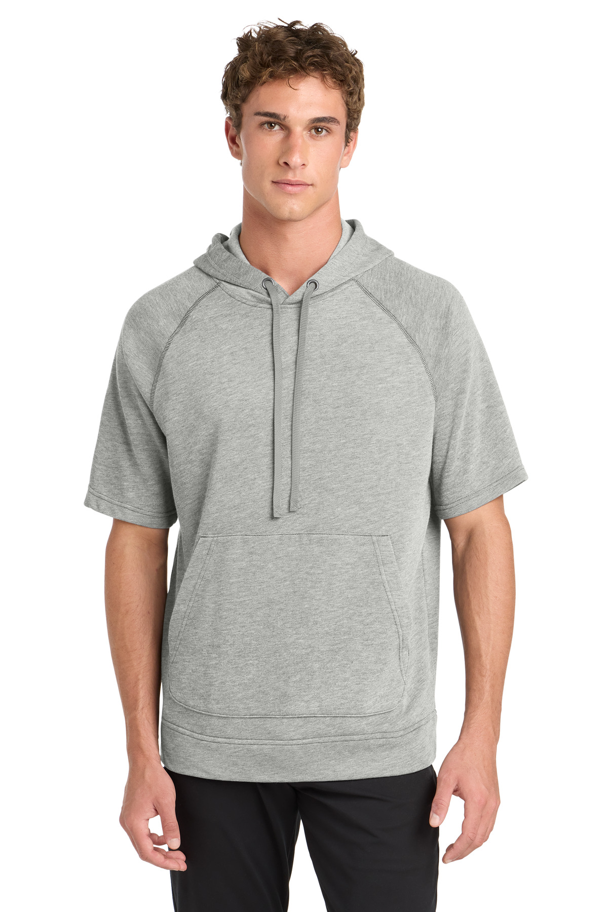 DISCONTINUED Sport-Tek  PosiCharge  Tri-Blend Wicking Fleece Short Sleeve Hooded Pullover ST297