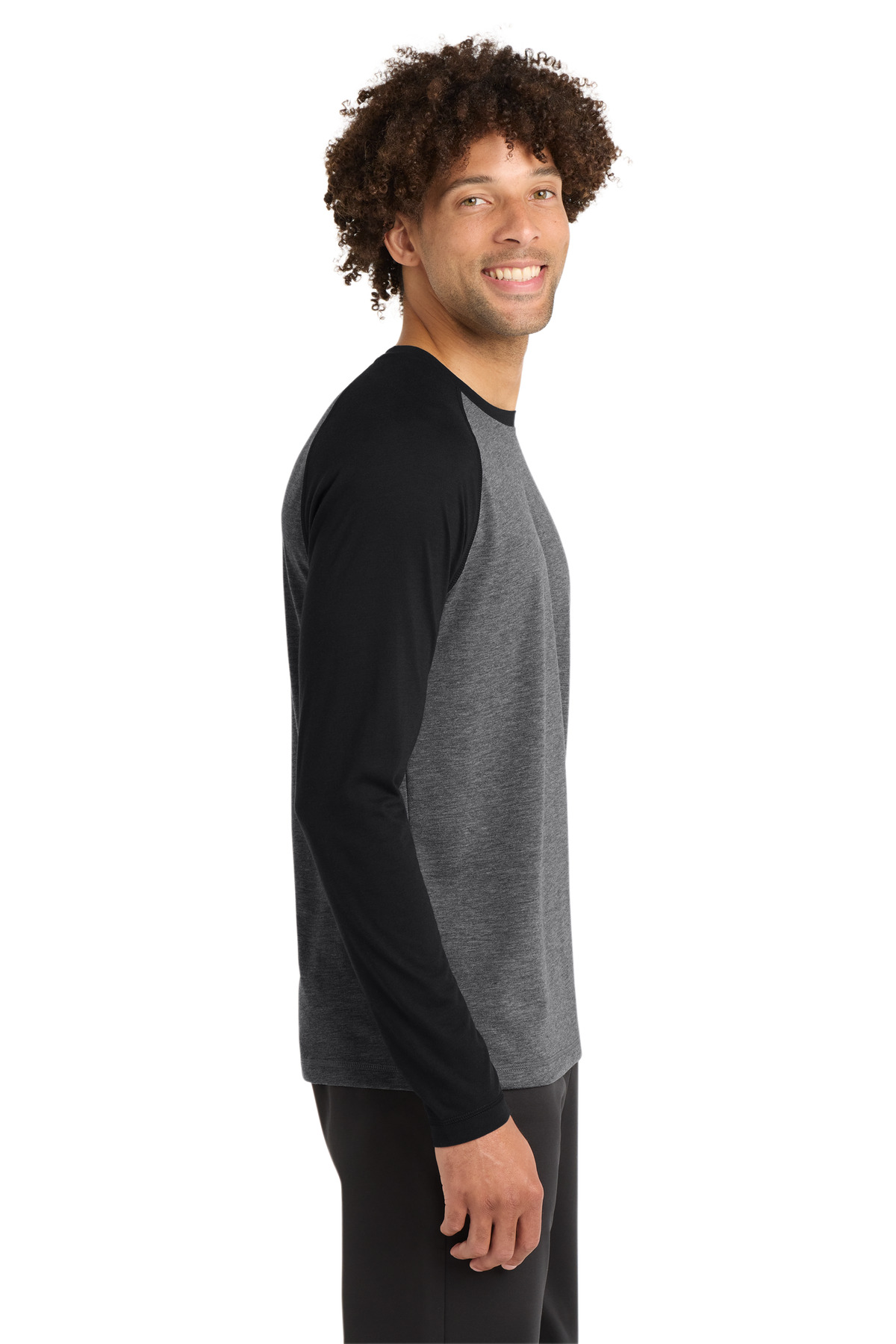 Sport-Tek PosiCharge Long Sleeve Tri-Blend Wicking Raglan Tee ST400LS