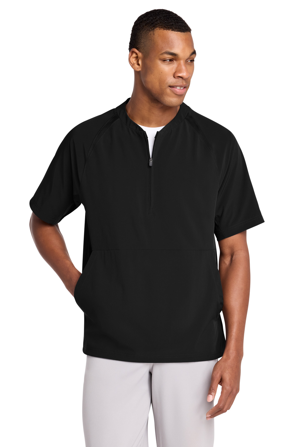 Sport-Tek Repeat 1/2-Zip Short Sleeve Jacket-Sport-Tek