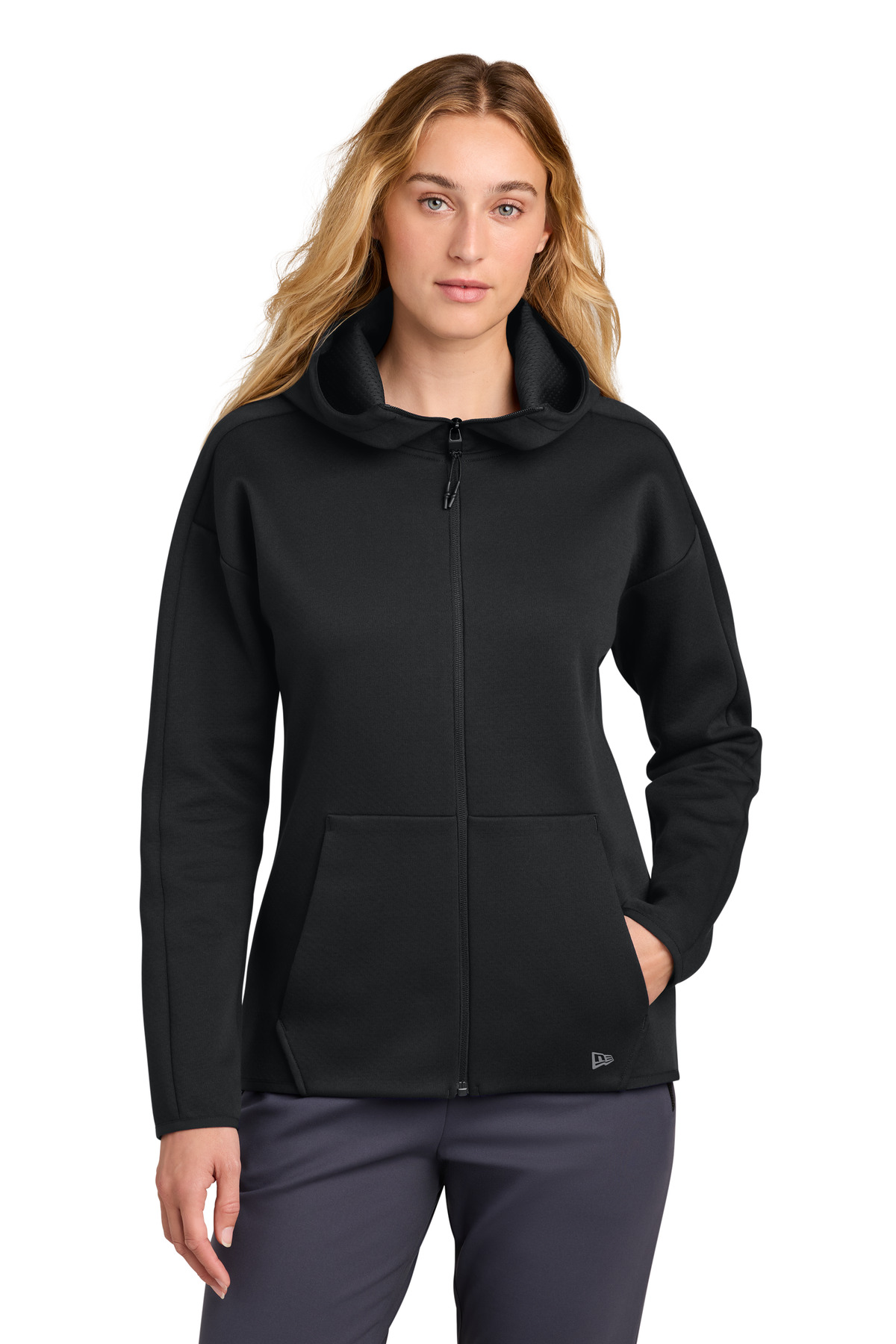New Era Women‘s Double Back Full-Zip Hoodie-New Era