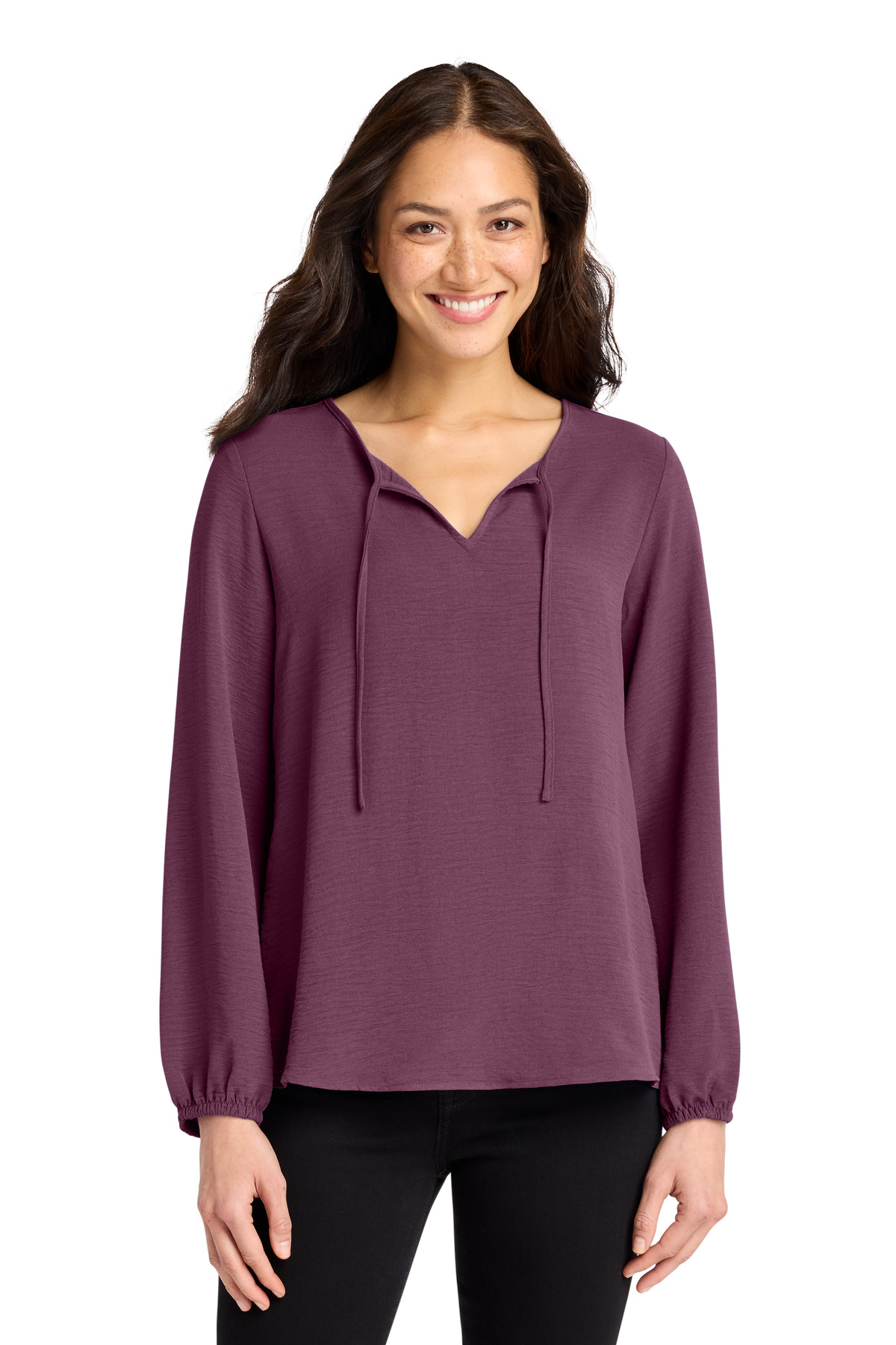 Port Authority ® Women's Textured Crepe Blouse LW714 - Image 3