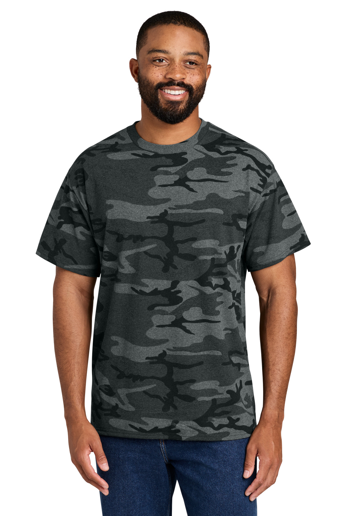Port & Co Core Cotton Camo Tee.  PC54C