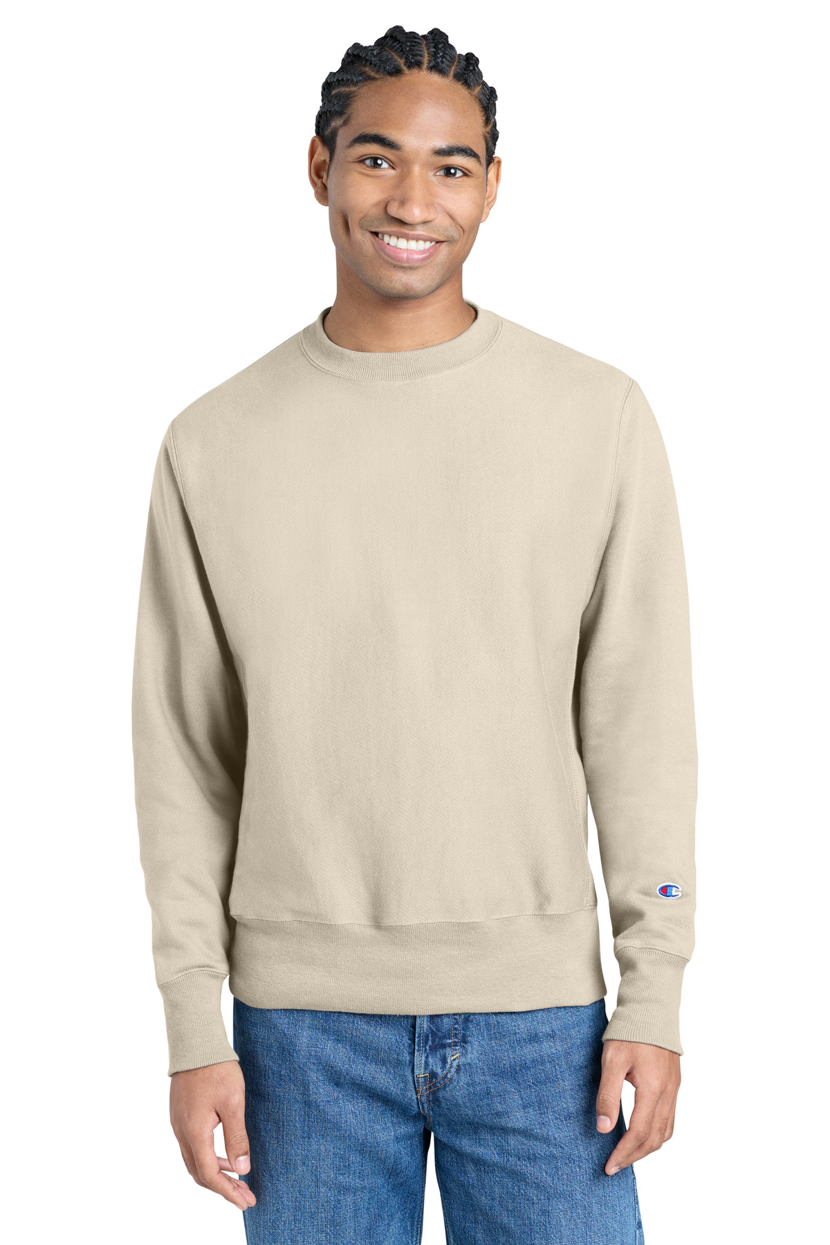 Champion Champion Reverse Weave Crewneck Sweatshirt S149 in Sand