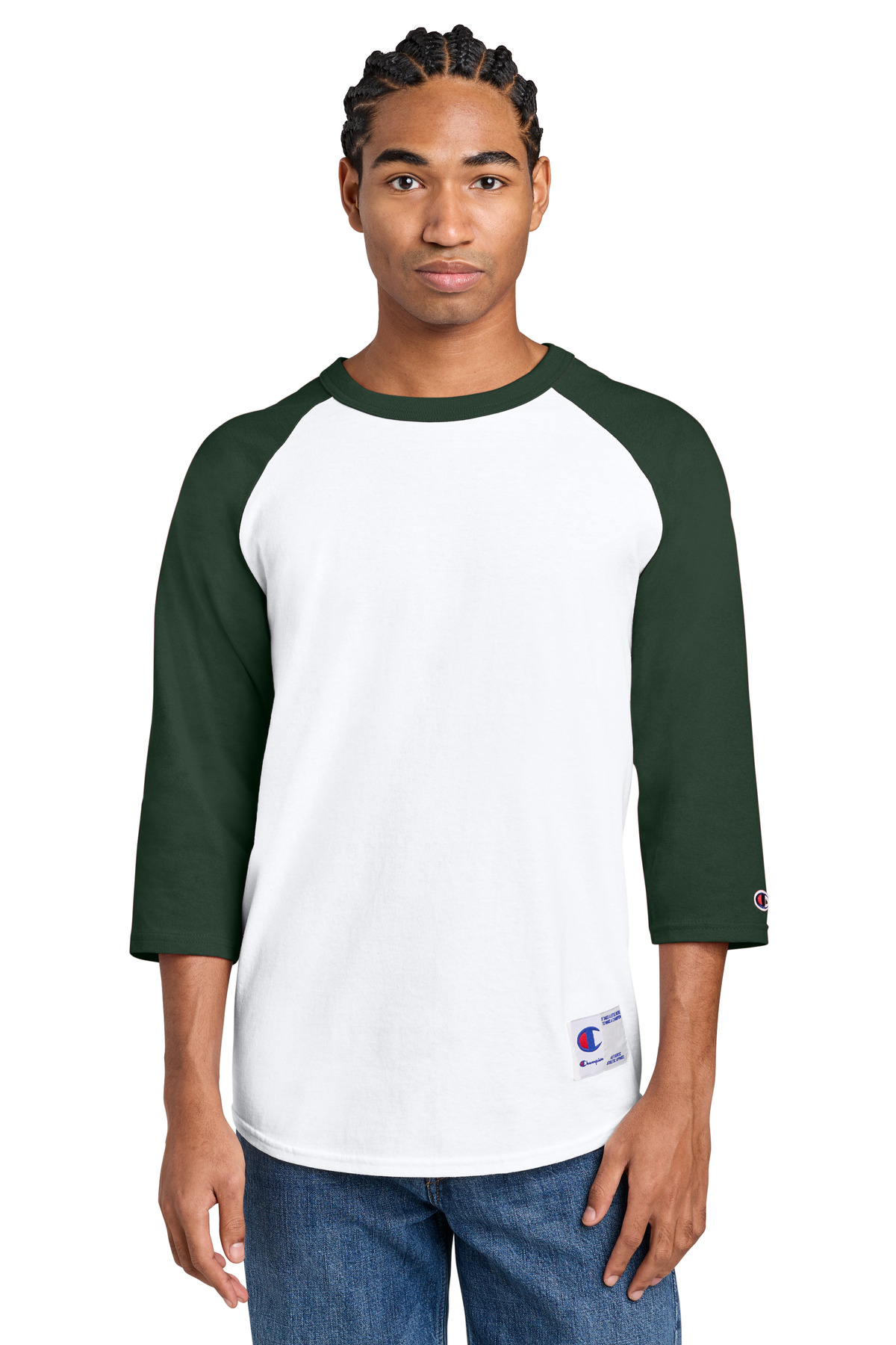 White/ Dark Green
