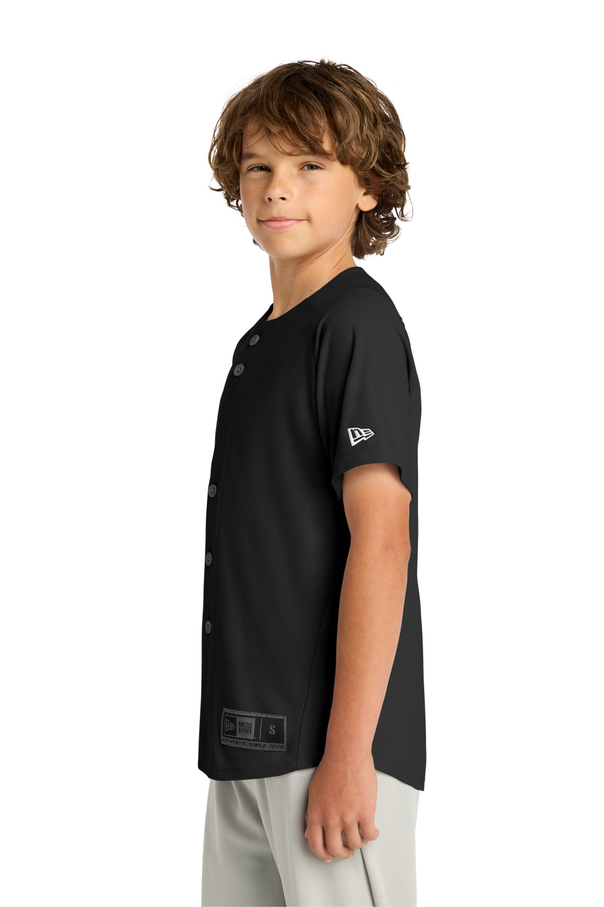 New Era Youth Diamond Era Full-Button Jersey. YNEA220