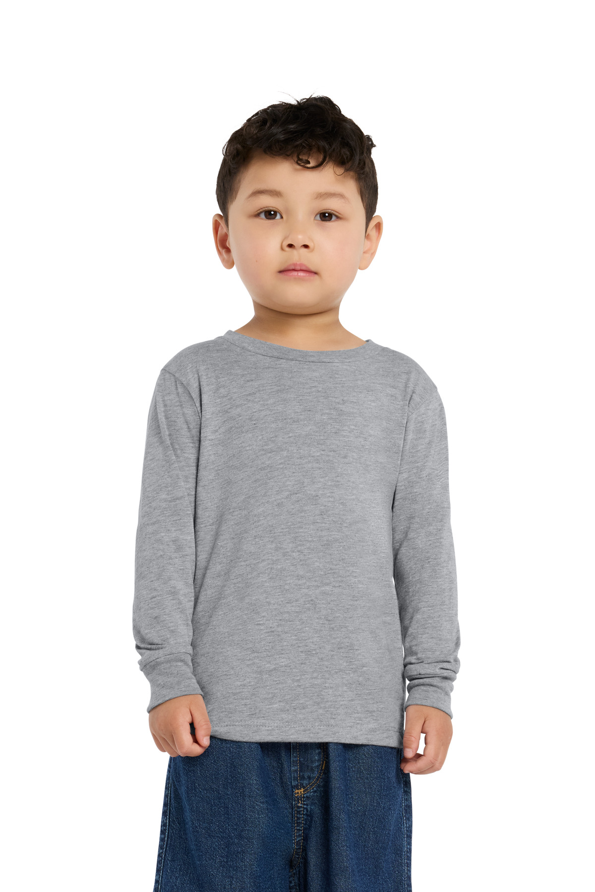 BELLA+CANVAS Toddler Jersey Long Sleeve Tee BC3501T in Athletic Heather