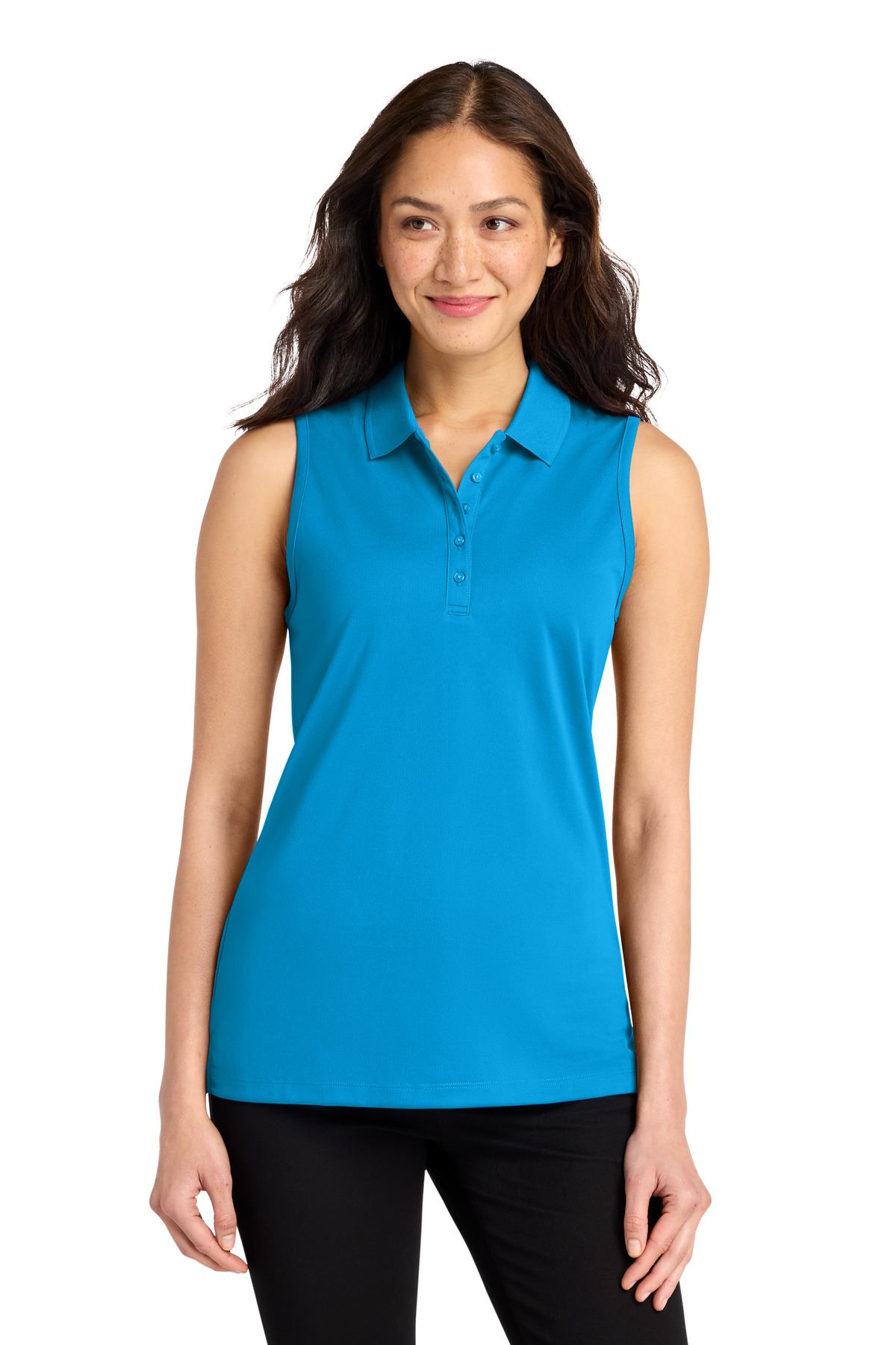 Port Authority® Women's Dry Zone® UV Micro-Mesh Sleeveless Polo