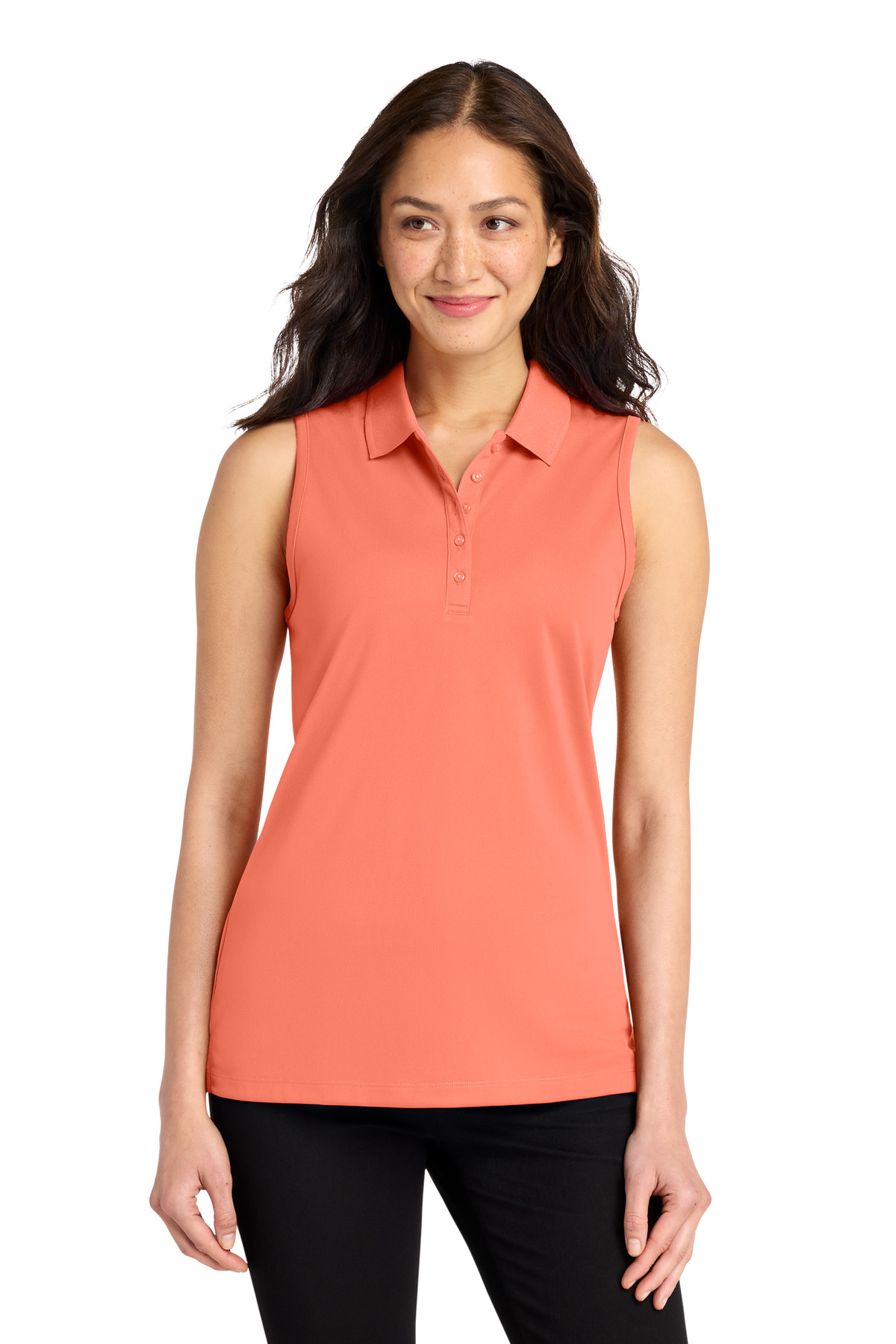 Port Authority ® Women's Dry Zone ® UV Micro-Mesh Sleeveless Polo LK110SV - Image 2