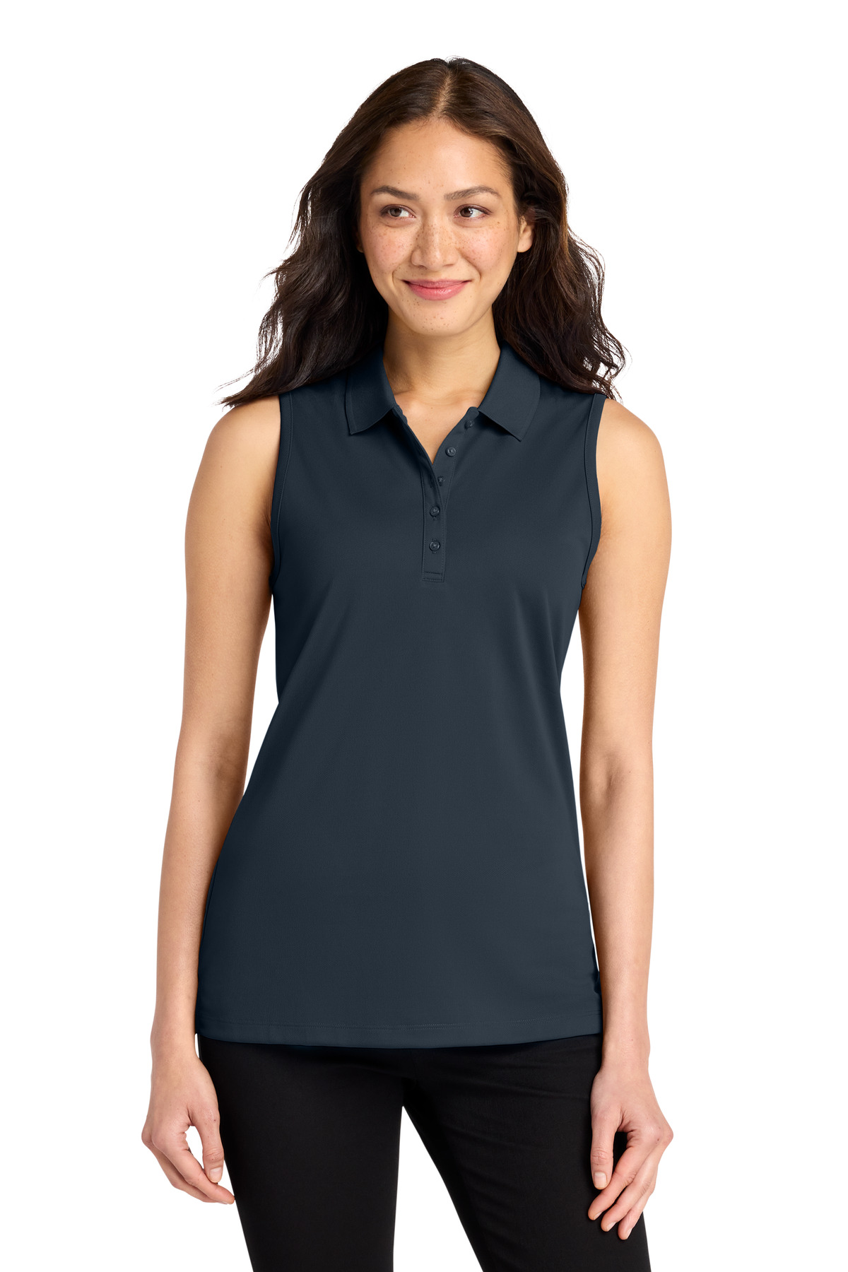 Port Authority ® Women's Dry Zone ® UV Micro-Mesh Sleeveless Polo LK110SV - Image 4