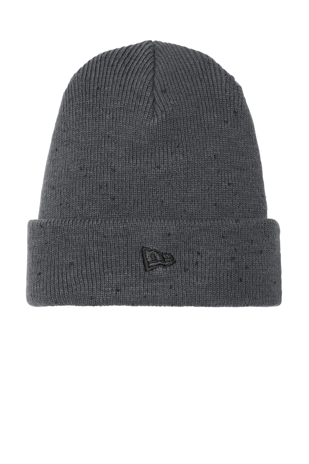 New Era NE905 Speckled Beanie in Graphite/ Black