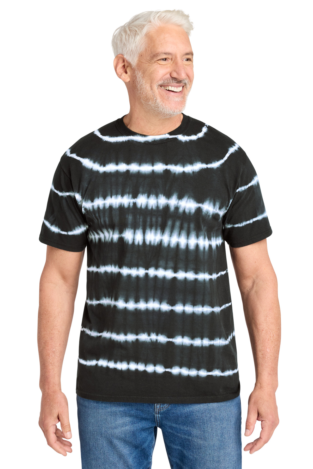 Port & Co Allover Stripe Tie-Dye Tee PC142