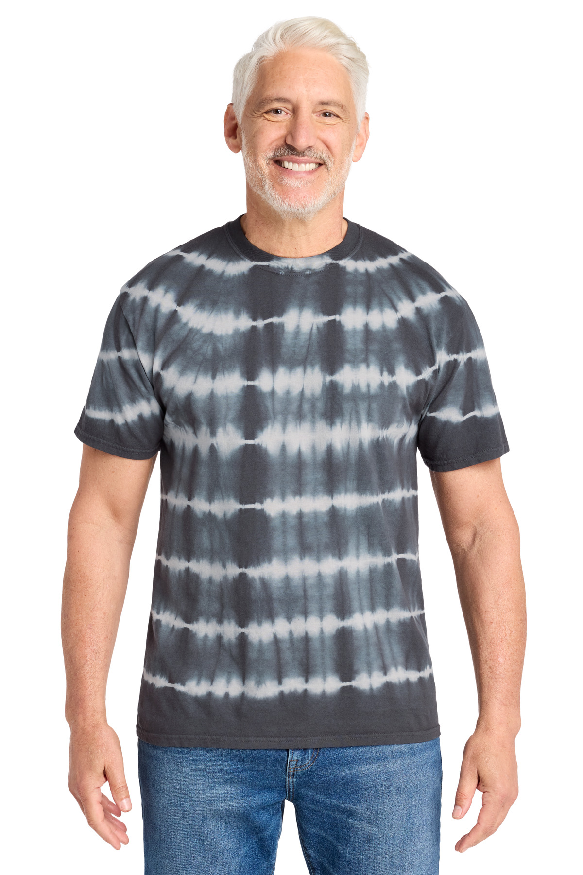 Port & Co Allover Stripe Tie-Dye Tee PC142